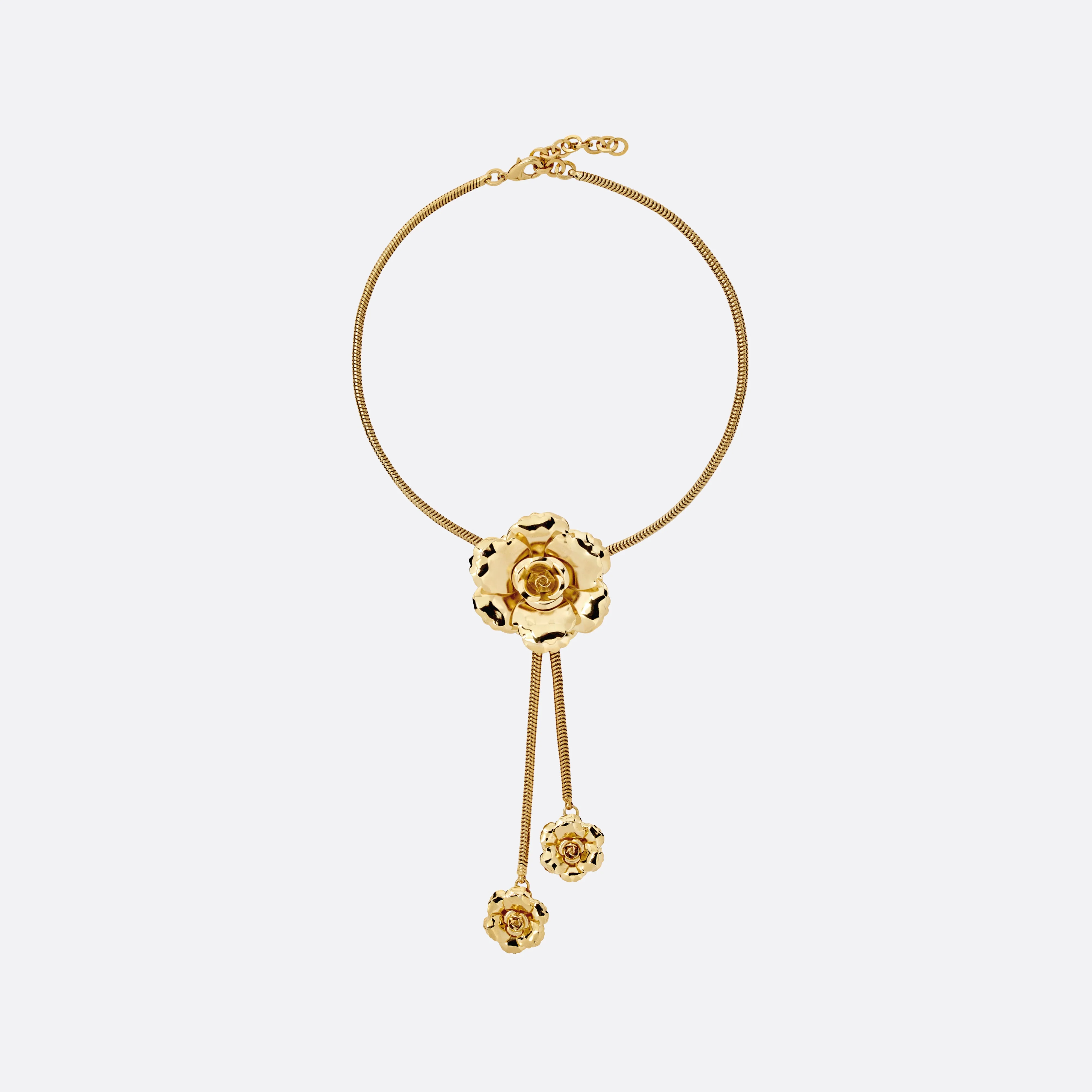 NECKLACE WITH FLORAL EMBELLISHMENTS - 1