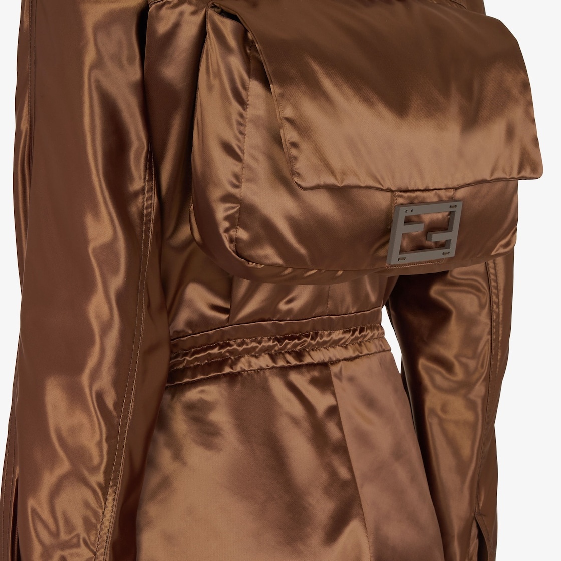 Cargo trouser jumpsuit with front zipper closure and four zipper pockets on the legs. Shirt collar w - 3