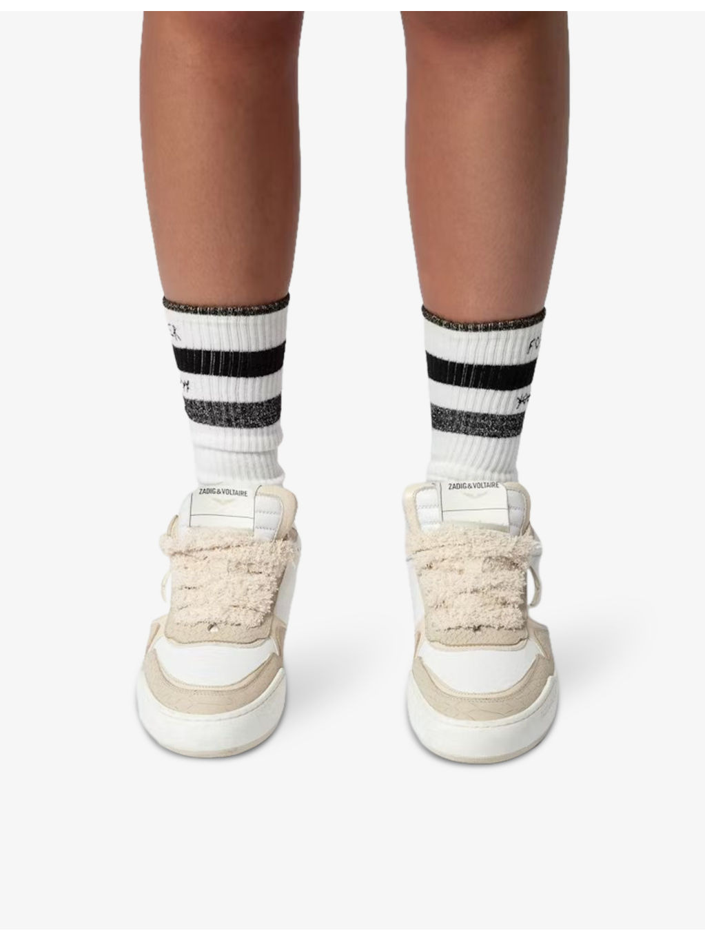 Wings snakeskin-effect low-top leather trainers - 4
