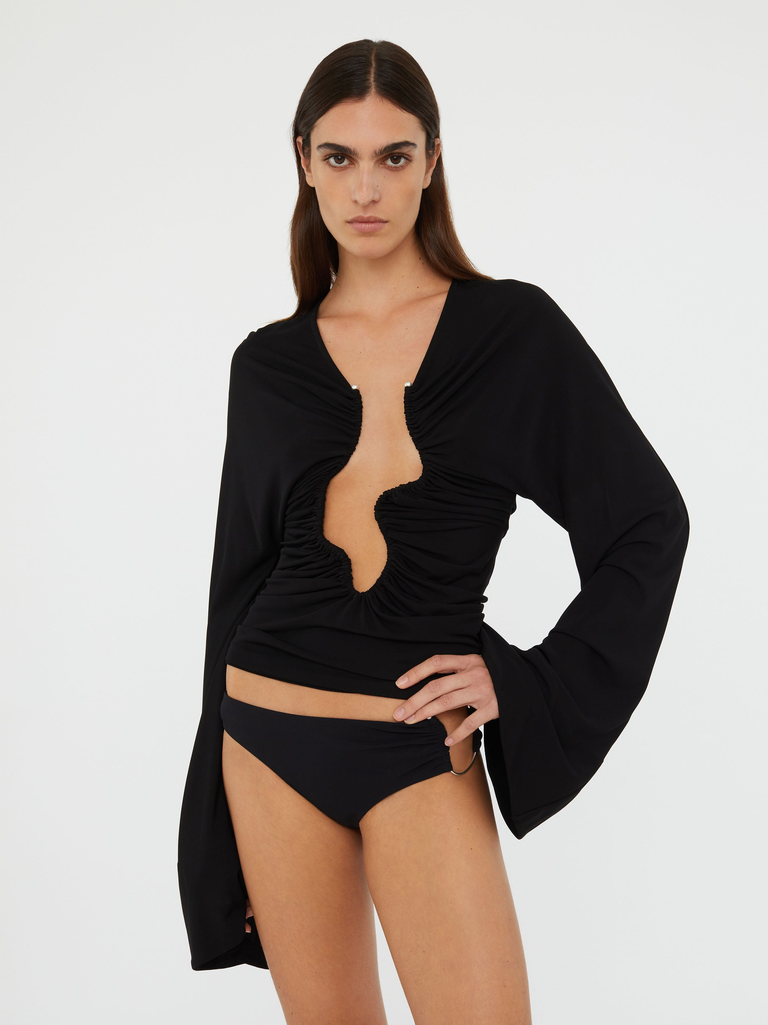 Ruched Crescent Side Brief - 4