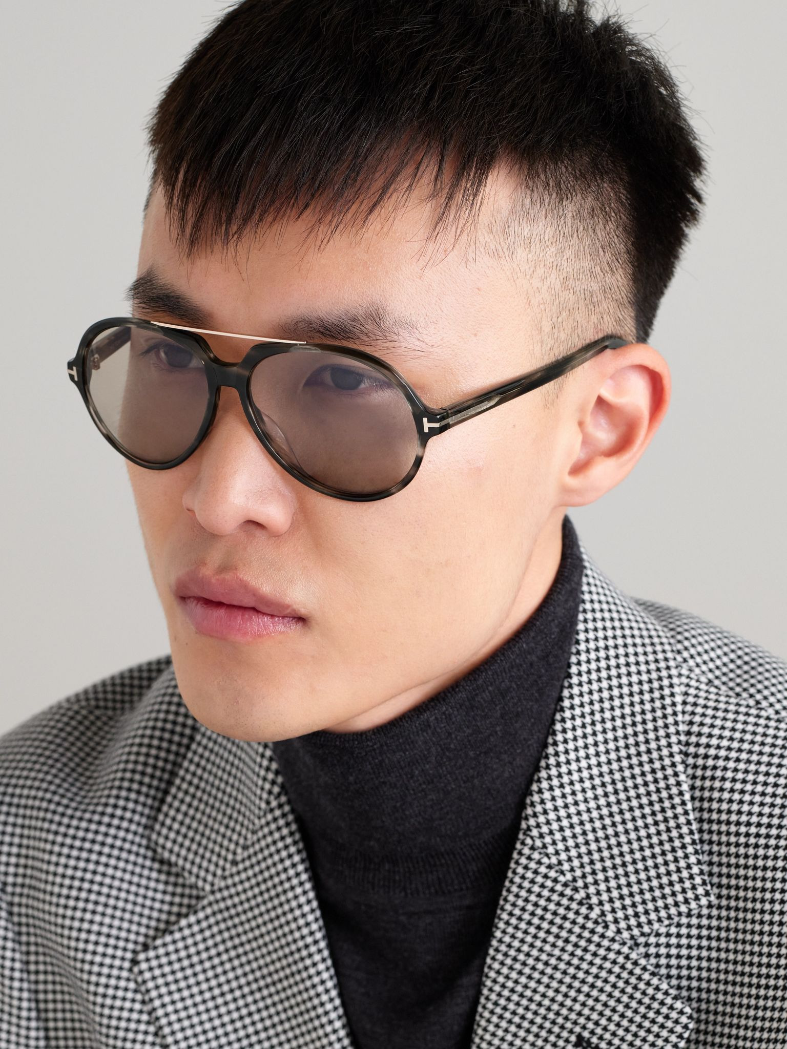 Aalto Aviator-Style Tortoiseshell Acetate Sunglasses Tortoiseshell - 2