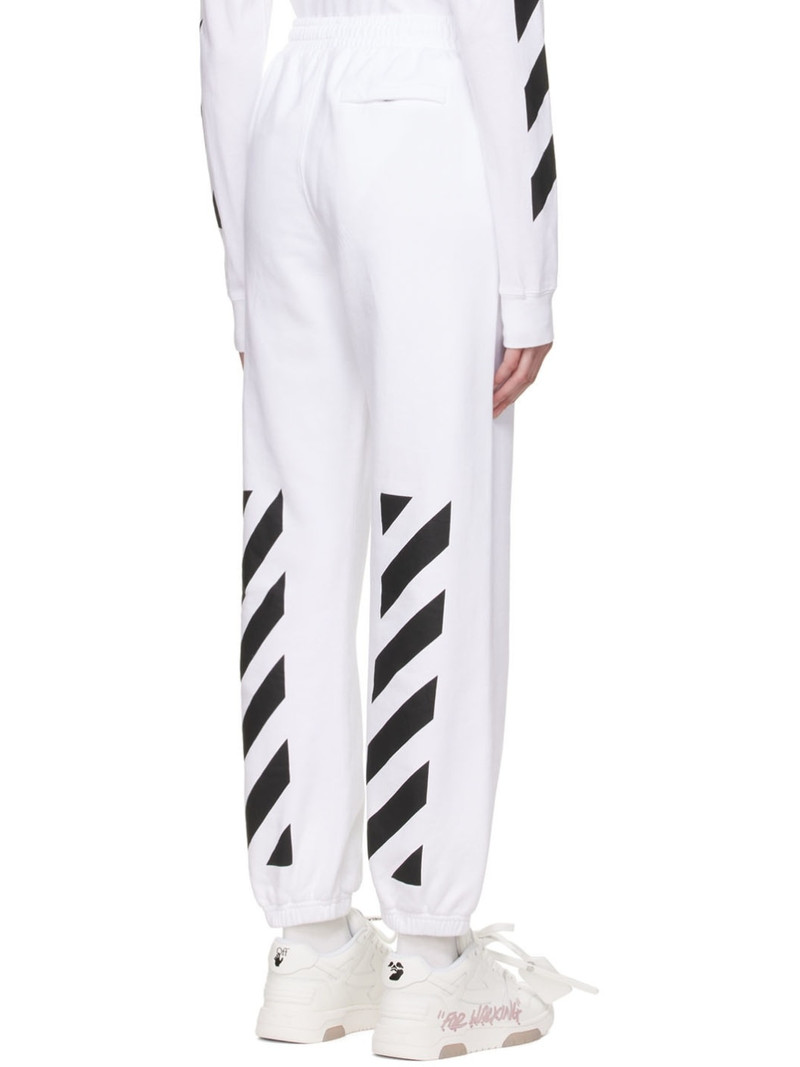 White Diag Lounge Pants 3