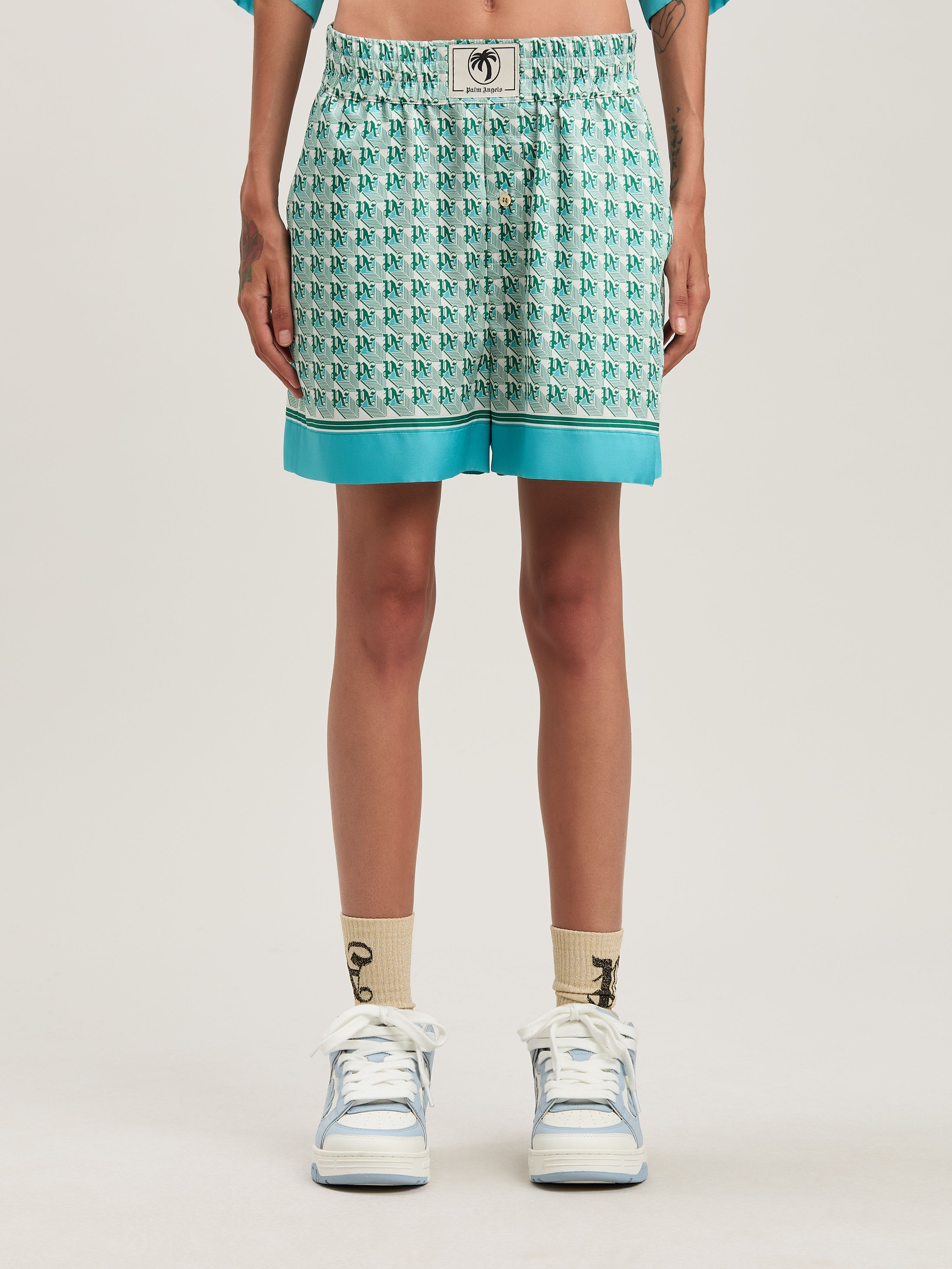 Logo band striped mini skirt - 3