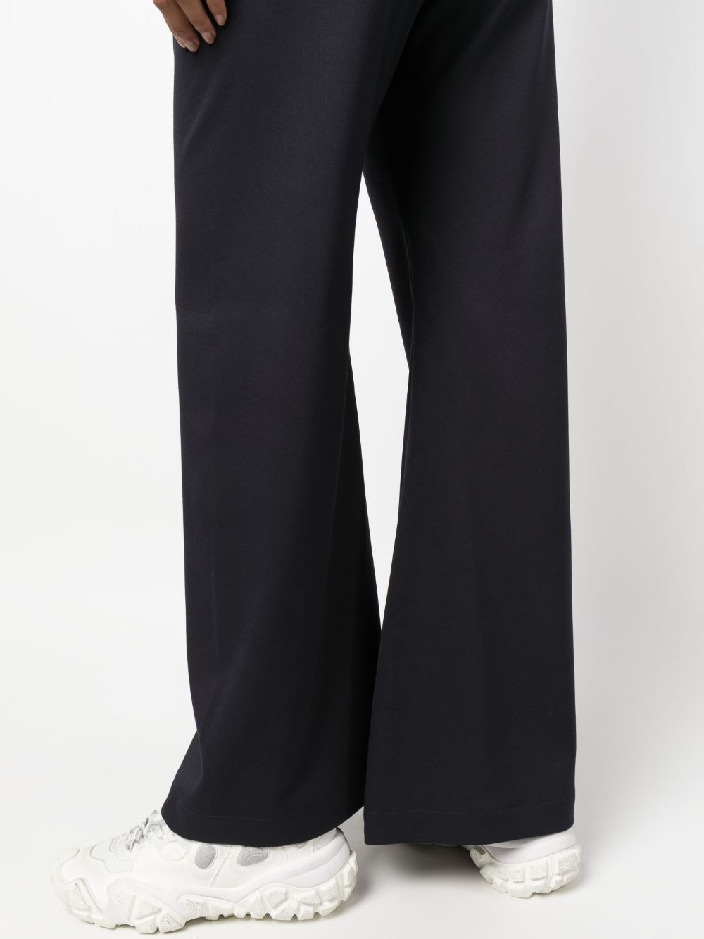 seam-detail cotton flared trousers - 5