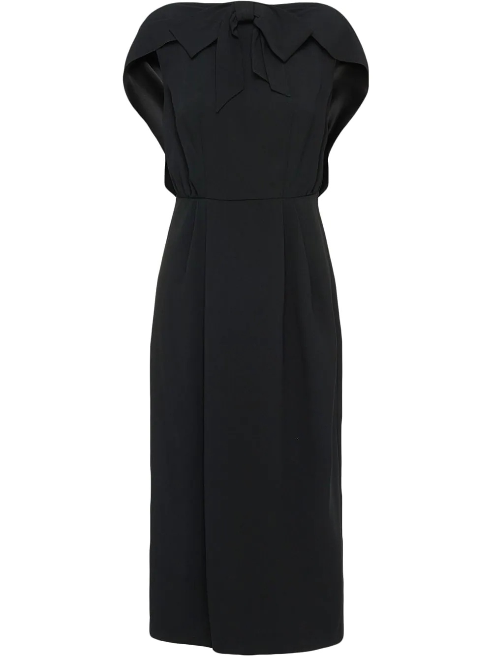 draped detail midi dress - 1