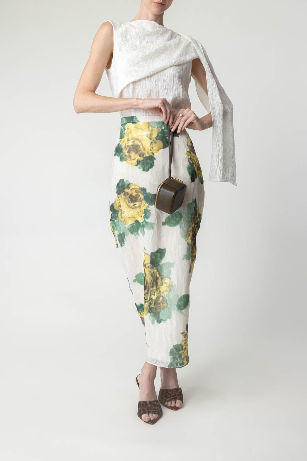 Floral Slip Midi Skirt - 4