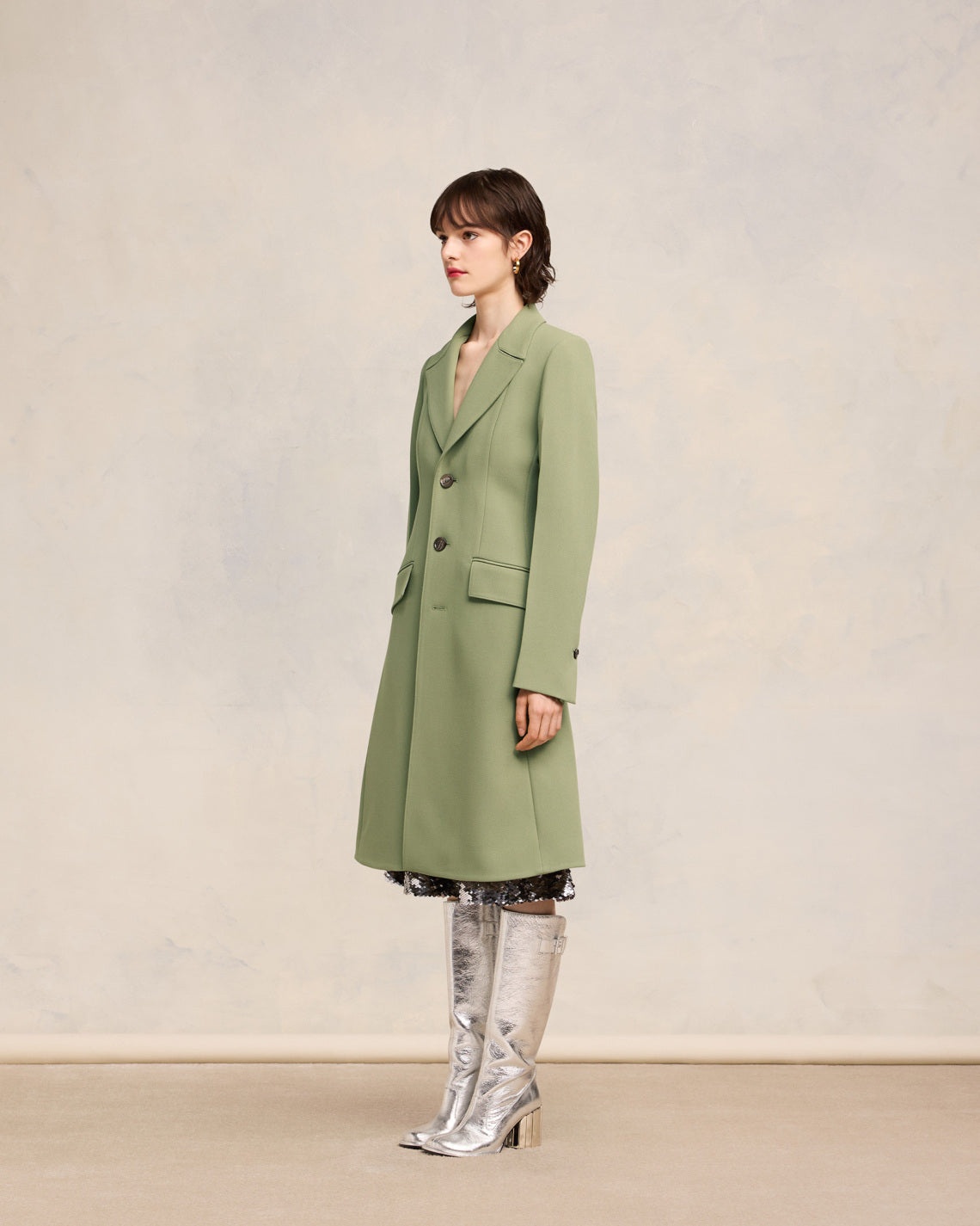 ADJUSTED THREE BUTTONS COAT - 5
