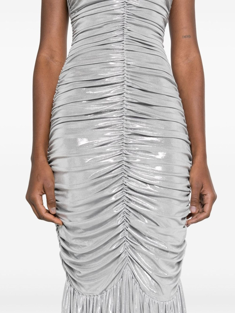 Slinky ruched fishtail gown 5