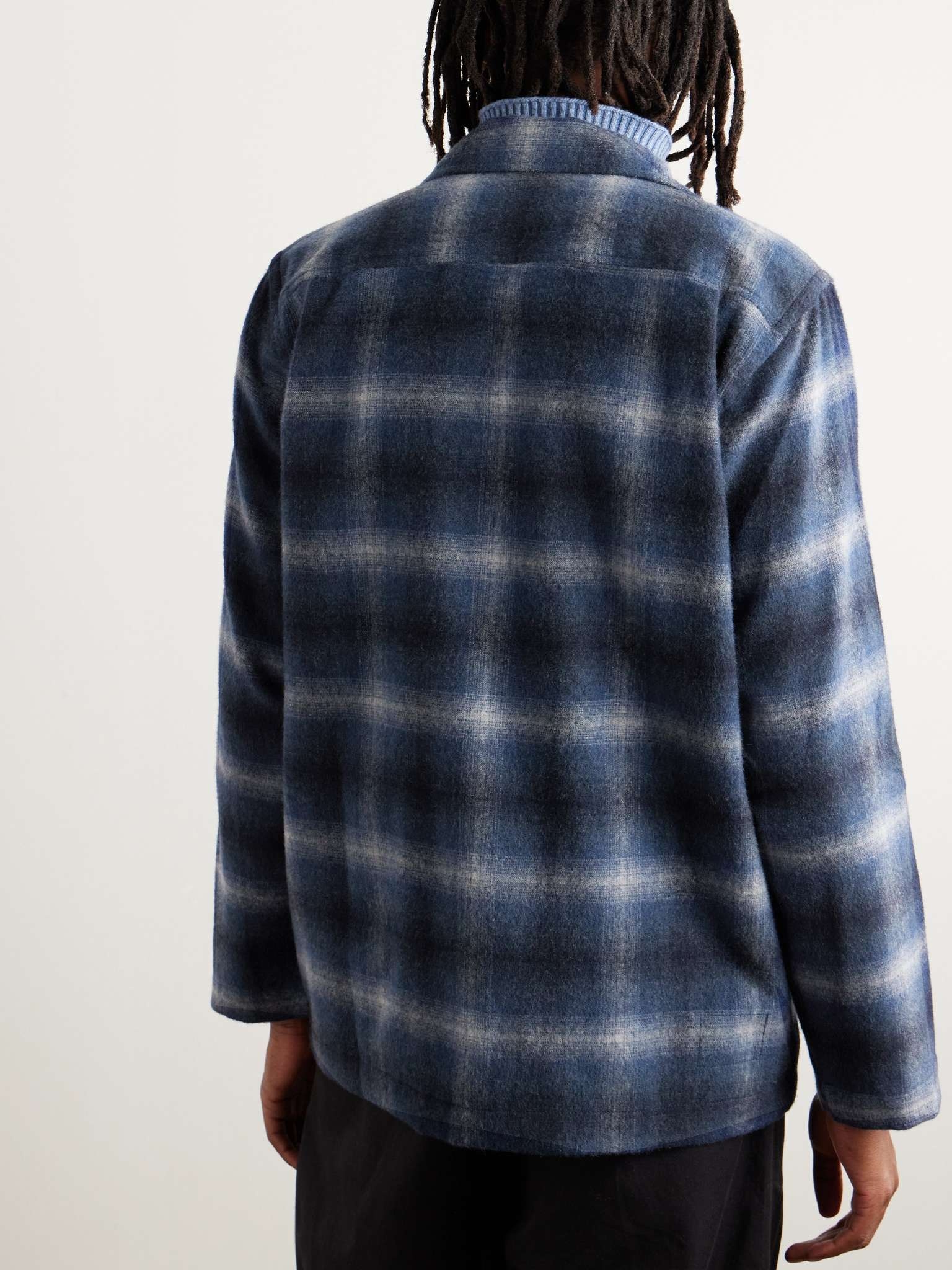 Easy Checked Recycled Wool-Blend Flannel Overshirt - 3