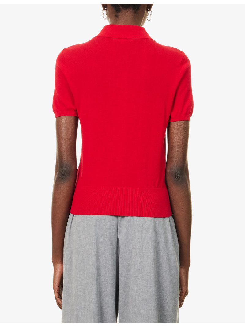 The Keyhole Polo Cotton-Modal Knitted Top 4