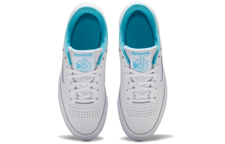 (WMNS) Reebok Club C 85 'White Neon Blue' FV1096 - 5