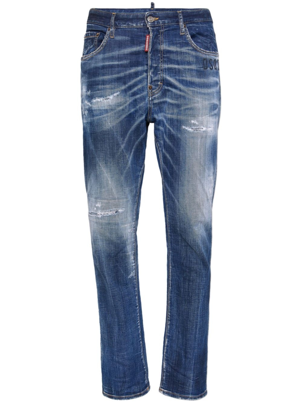 distressed skinny jeans - 1