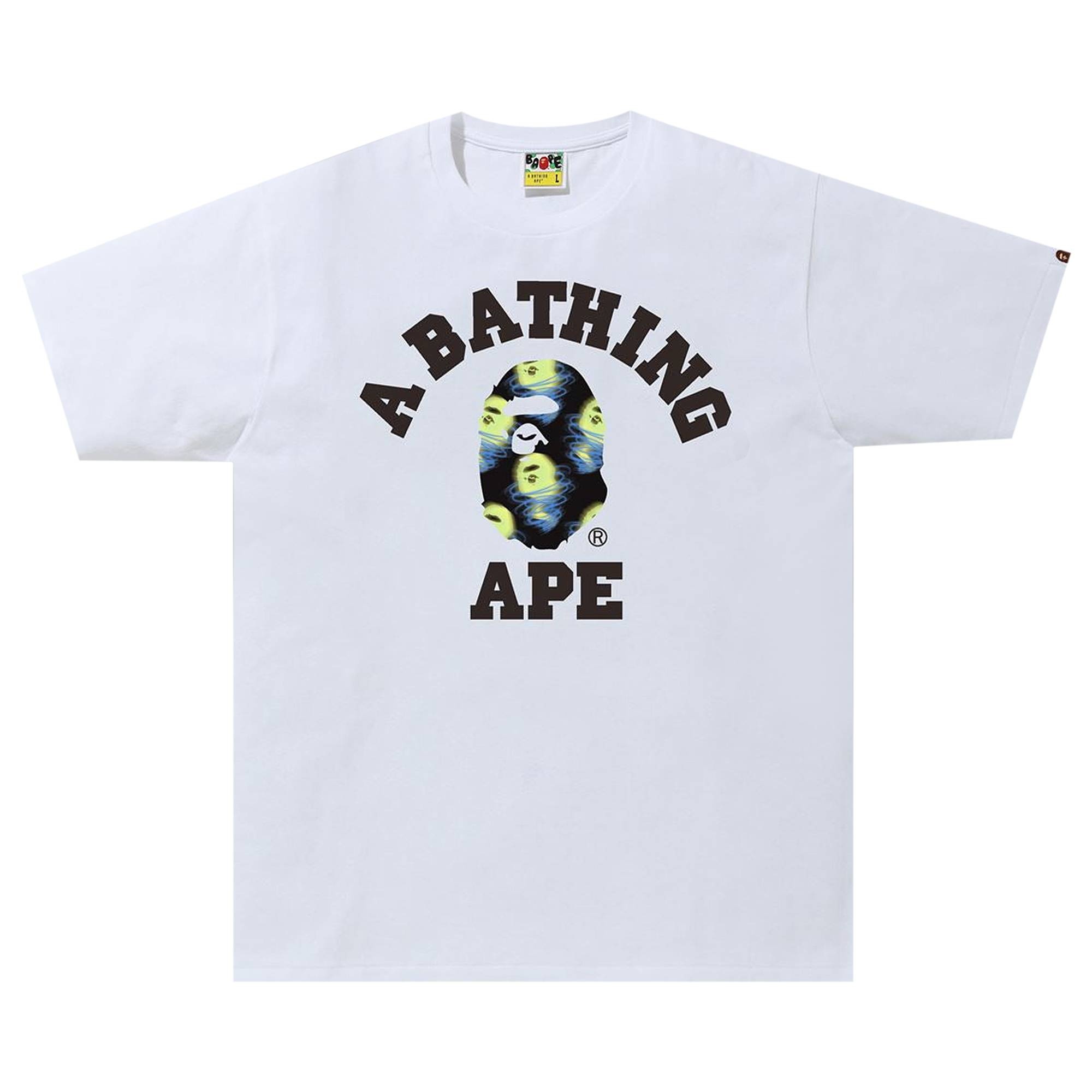 BAPE Storm College Tee 'White/Black' - 1