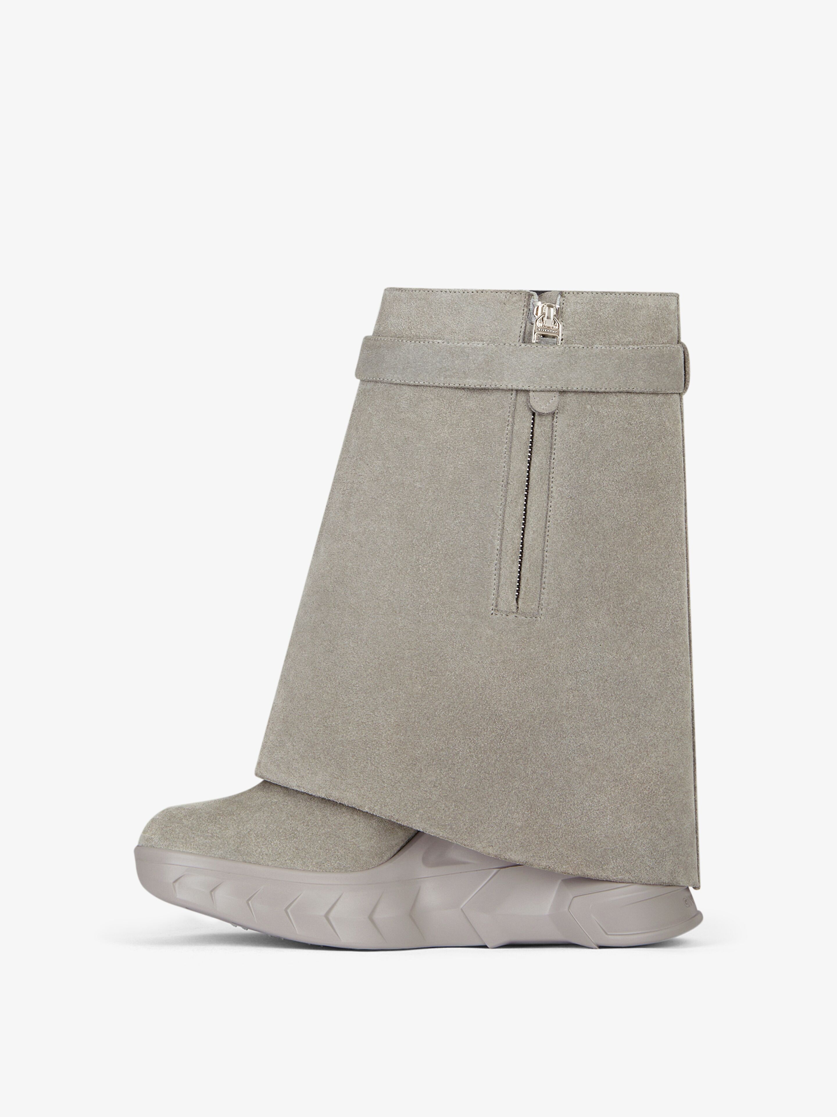 SHARK LOCK BIKER ANKLE BOOTS IN SUEDE - 5