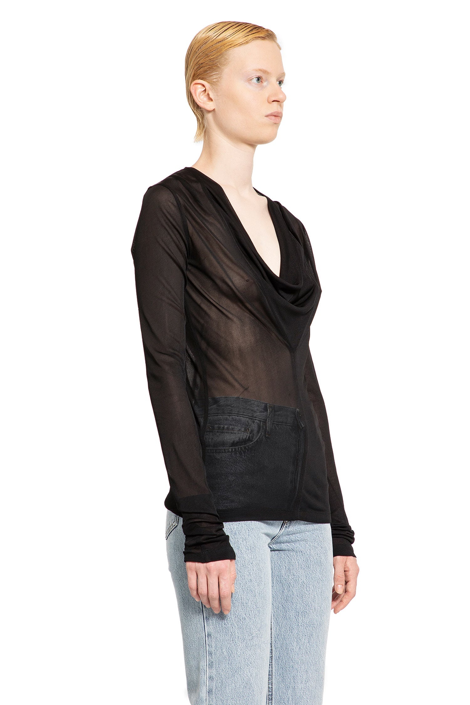 Draped-V-Neck-Top - 2