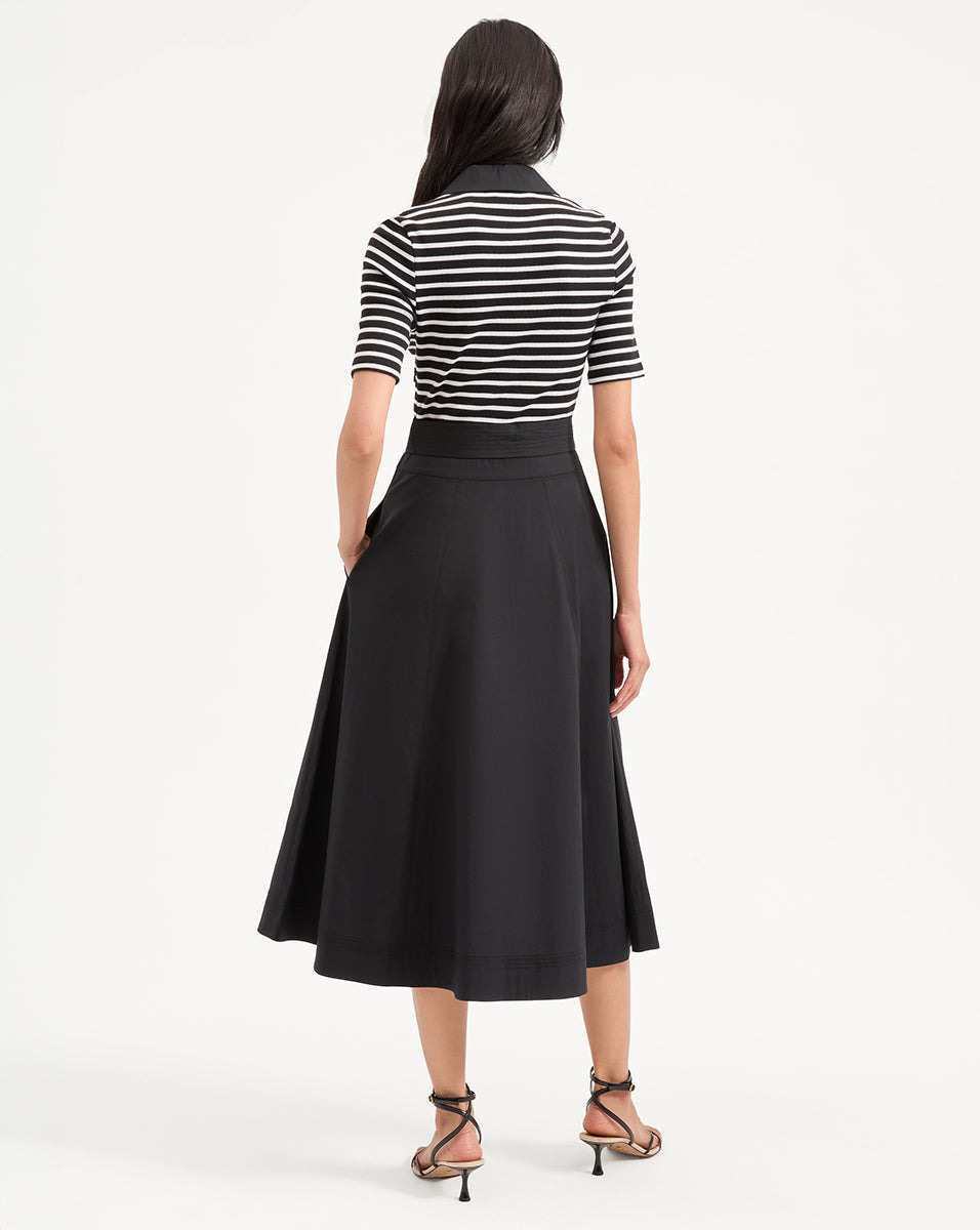 DELISE MIXED MEDIA DRESS - 6