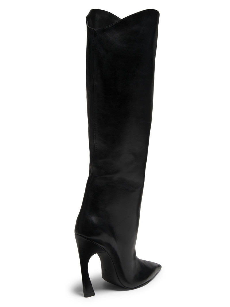 Women's Maryann 90MM Curved-Heel Boots - Black 3