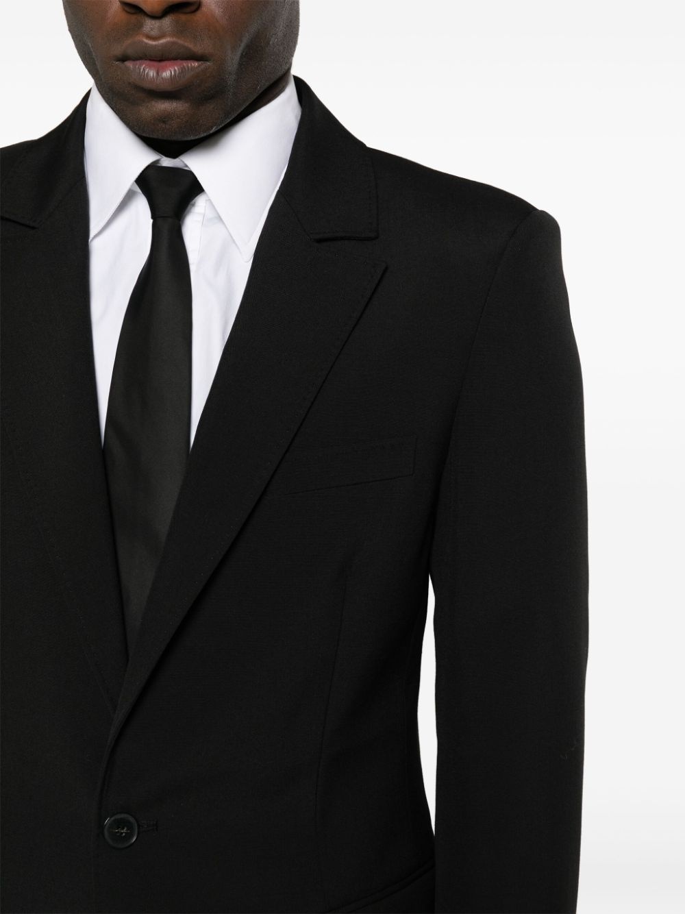 single-breasted wool blazer - 5