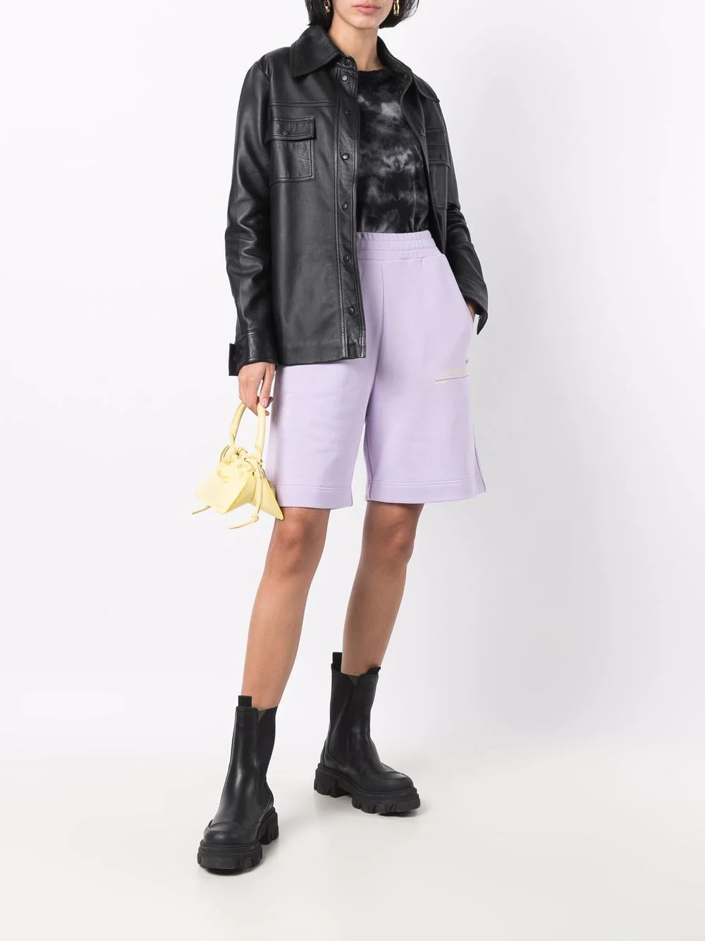 logo patch track shorts - 2