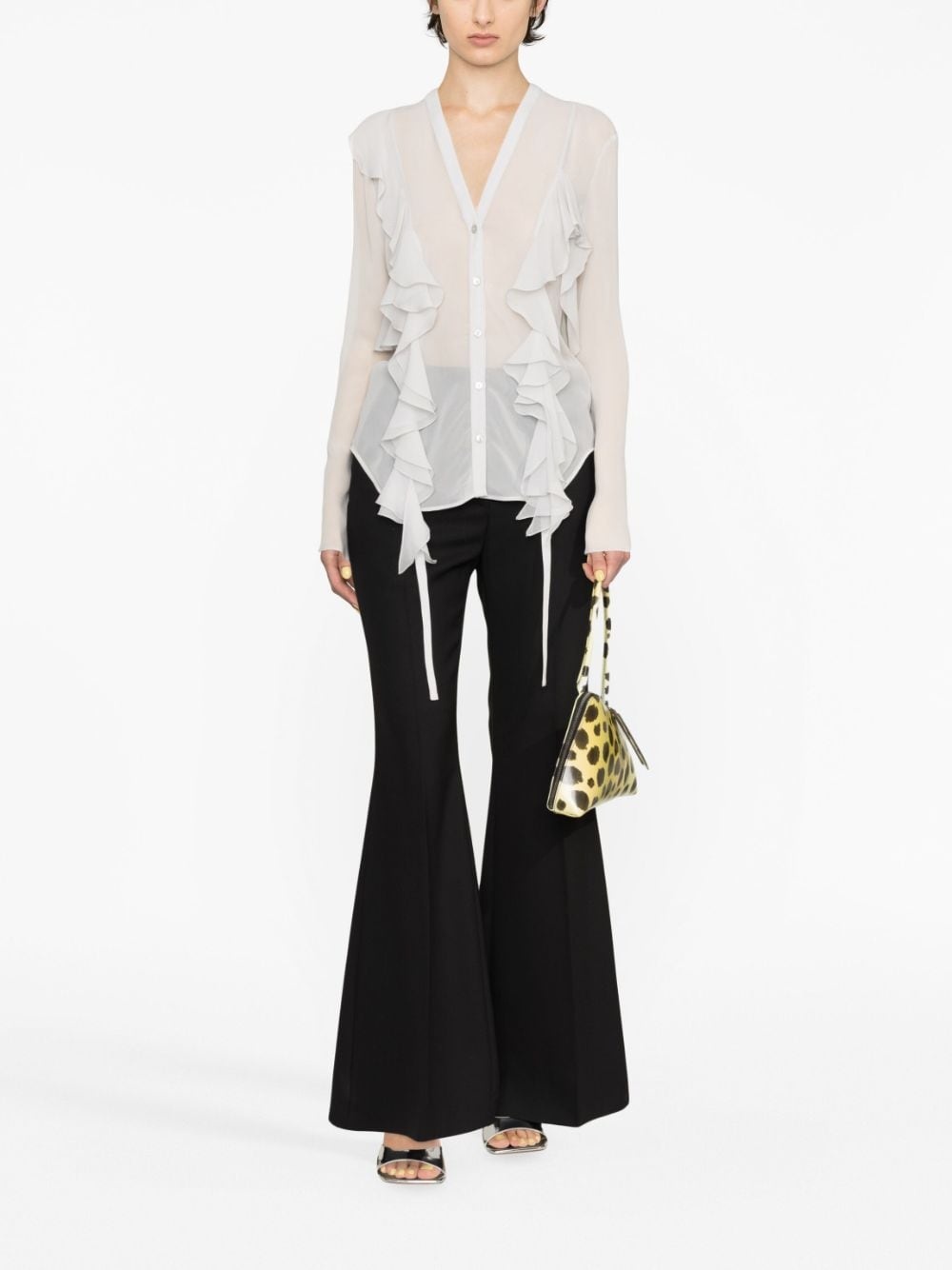 ruffled silk blouse - 2