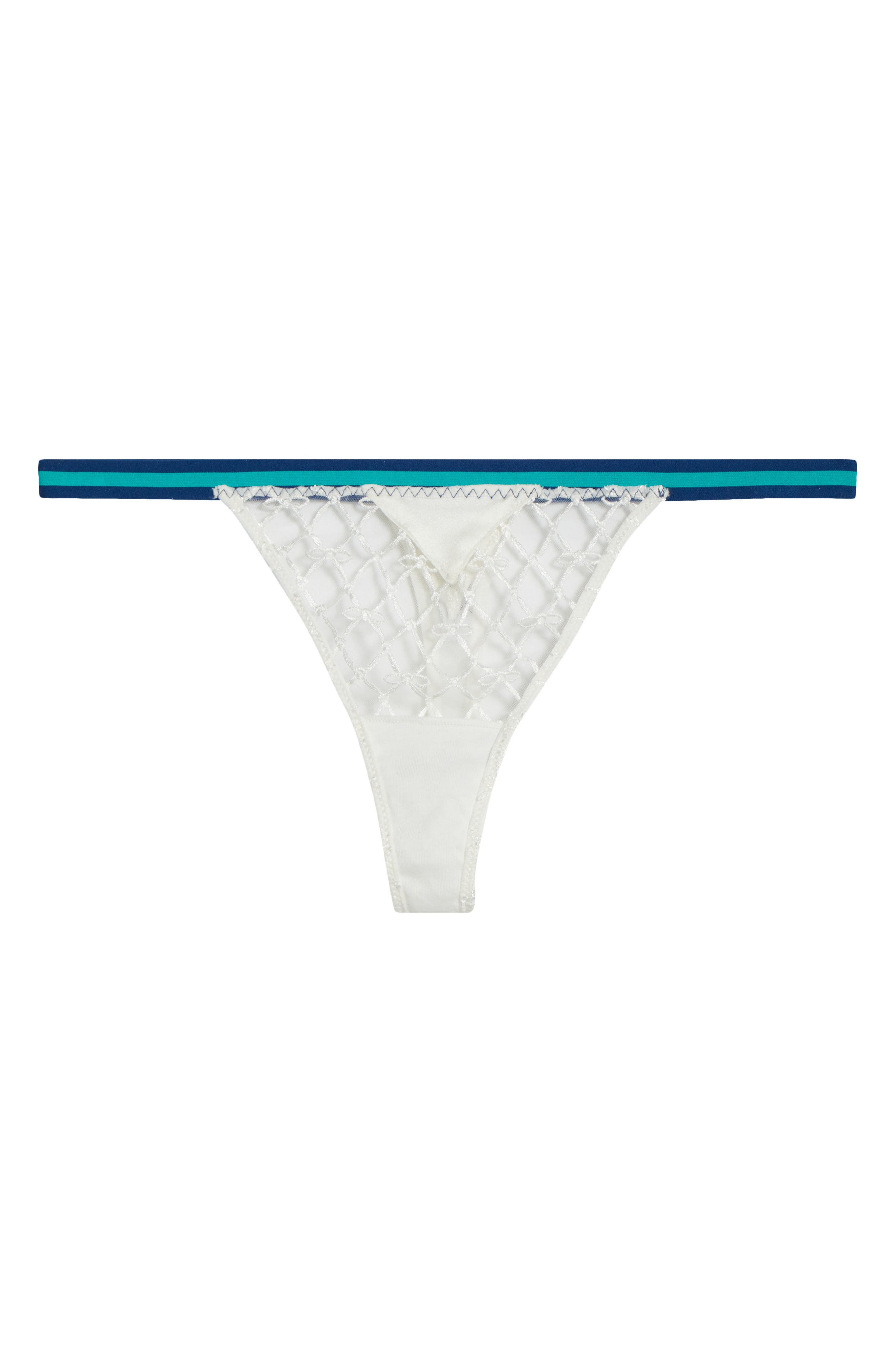 Fleur Du Mal Serena Net Thong in Ivory at Nordstrom - 6