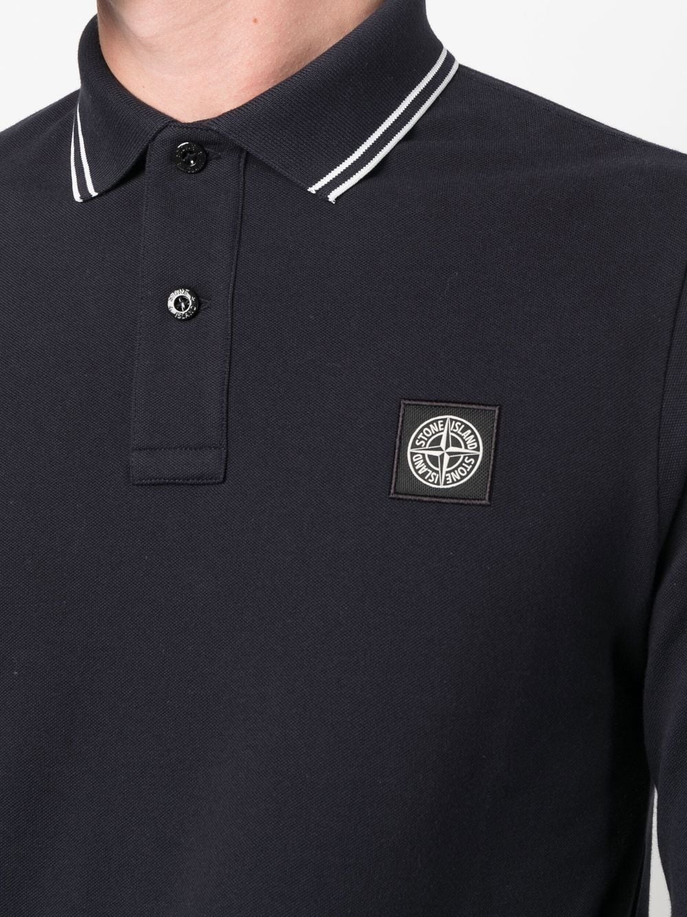 Compass-patch polo shirt - 5