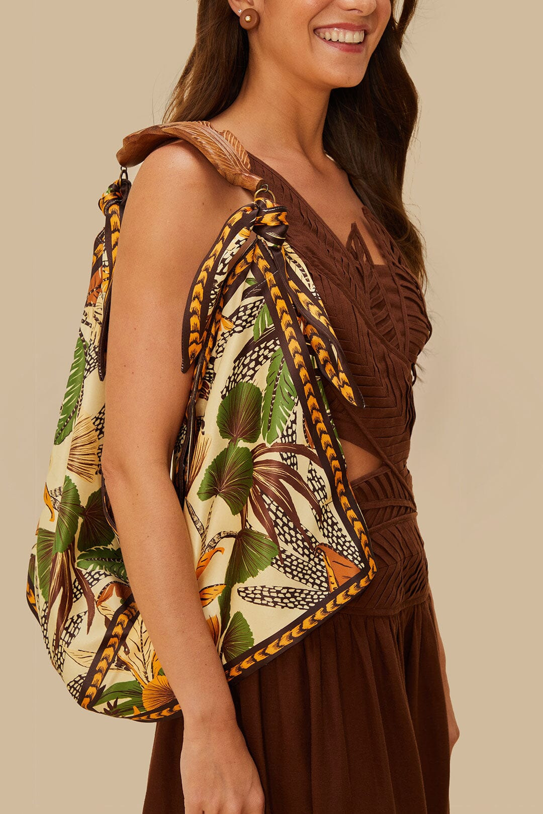 Foliage Sketch Scarf Tote Bag - 2
