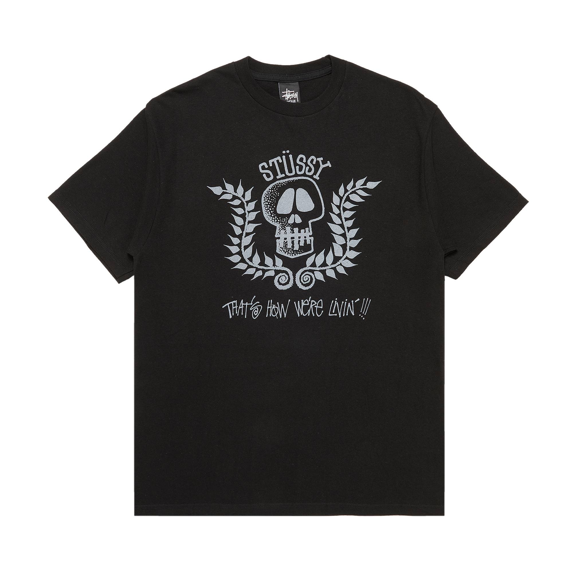 Stussy Skull Wreath Tee 'Black' - 1