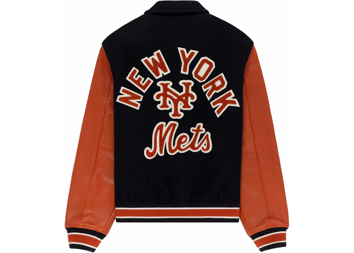 Aime Leon Dore x New York Mets Varsity Jacket Navy/Orange - 1