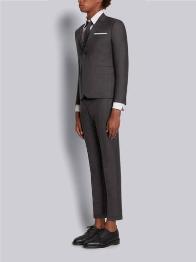 Thom Browne Dark Grey Super 120s Twill High Armhole Suit With Tie And Low Rise Skinny Trouser outlook
