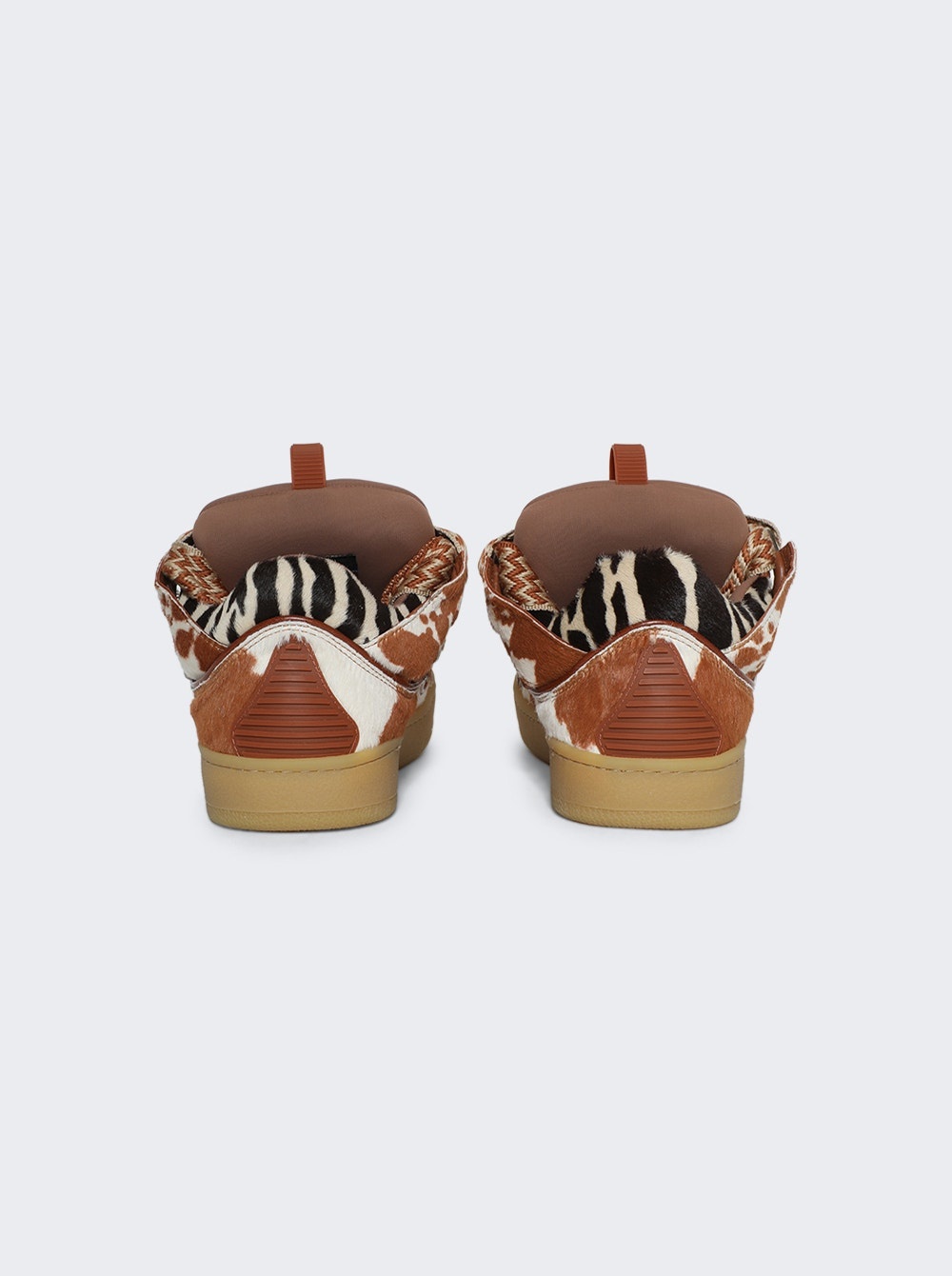 Curb Leather Sneakers Dark Beige - 4