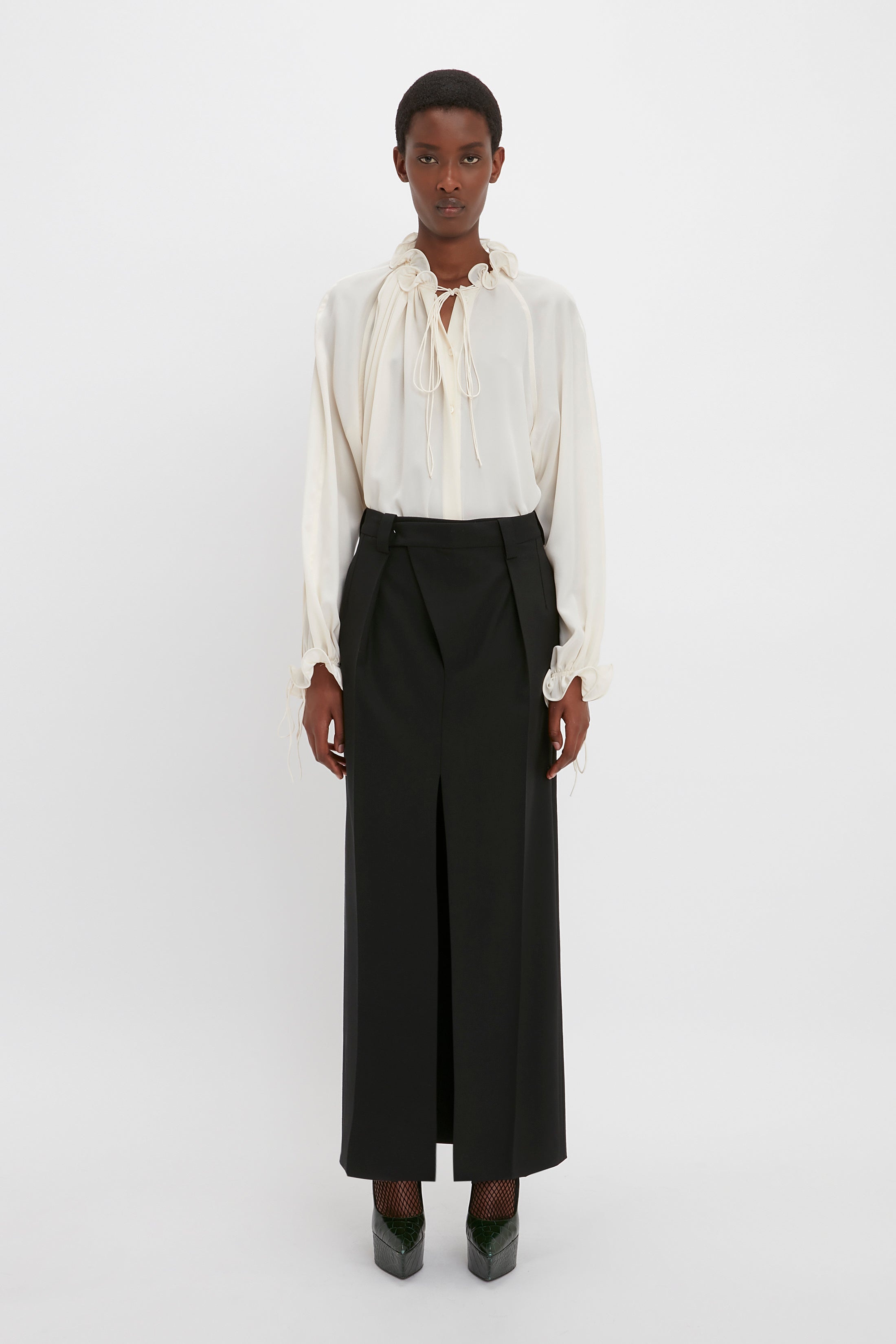 Ruched-detailing blouse, Victoria Beckham