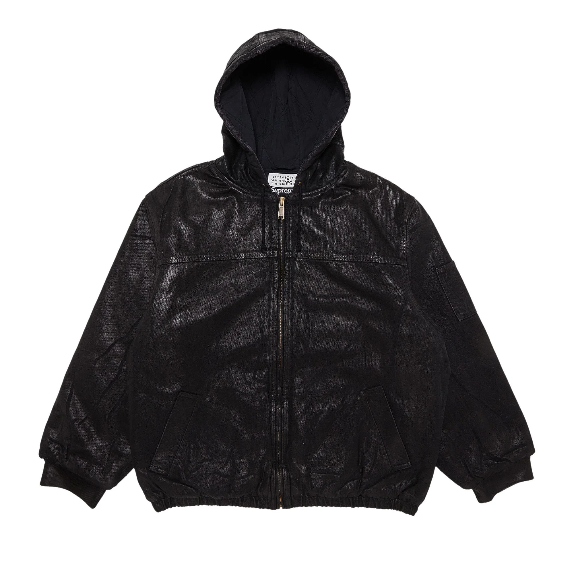 Supreme x MM6 Maison Margiela Foil Hooded Work Jacket 'Black' - 1