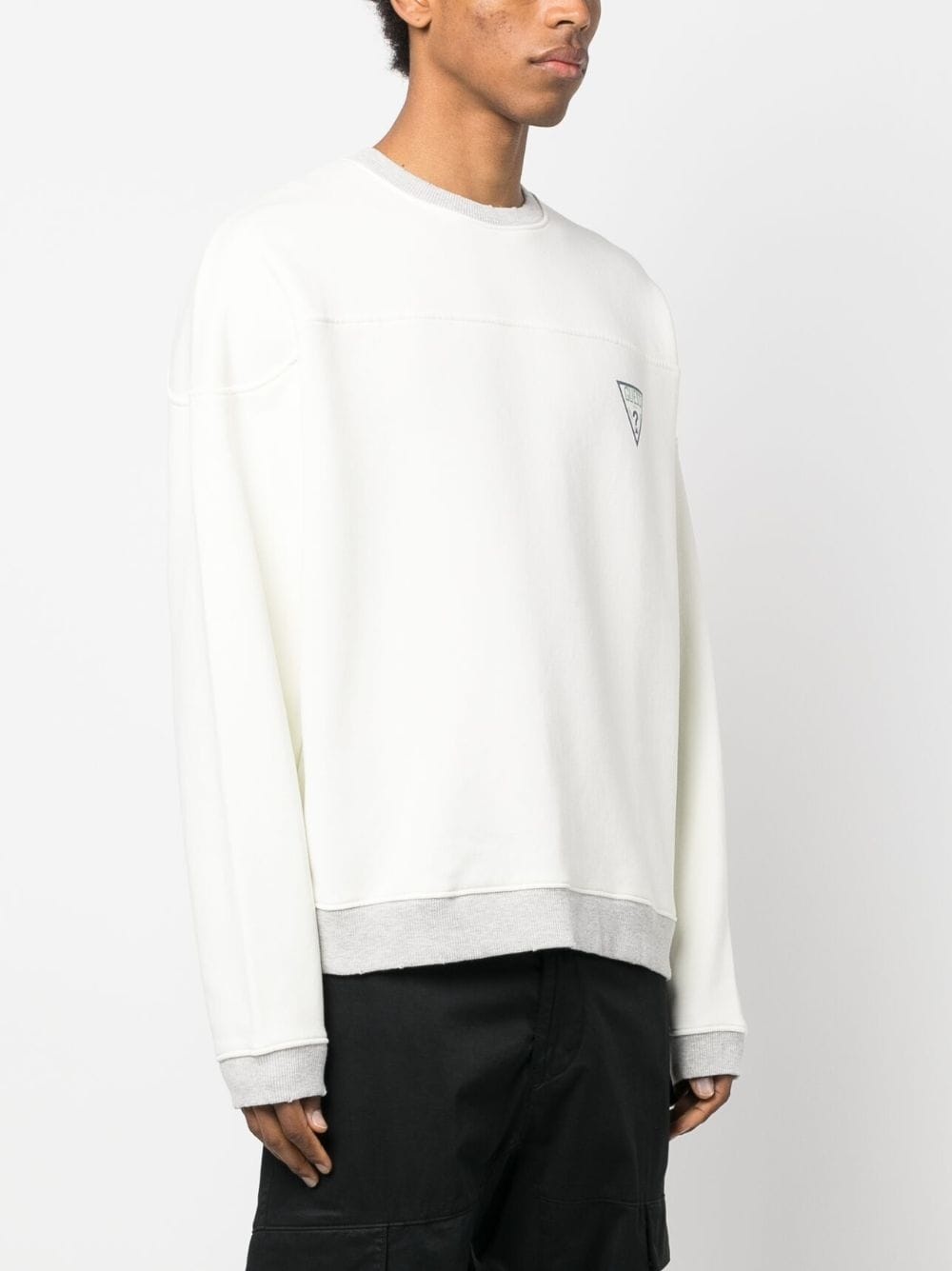 logo-print jersey sweatshirt - 4