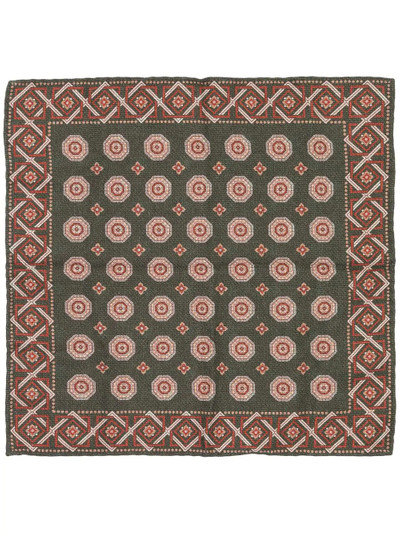 Brunello Cucinelli geometric-print silk scarf  outlook