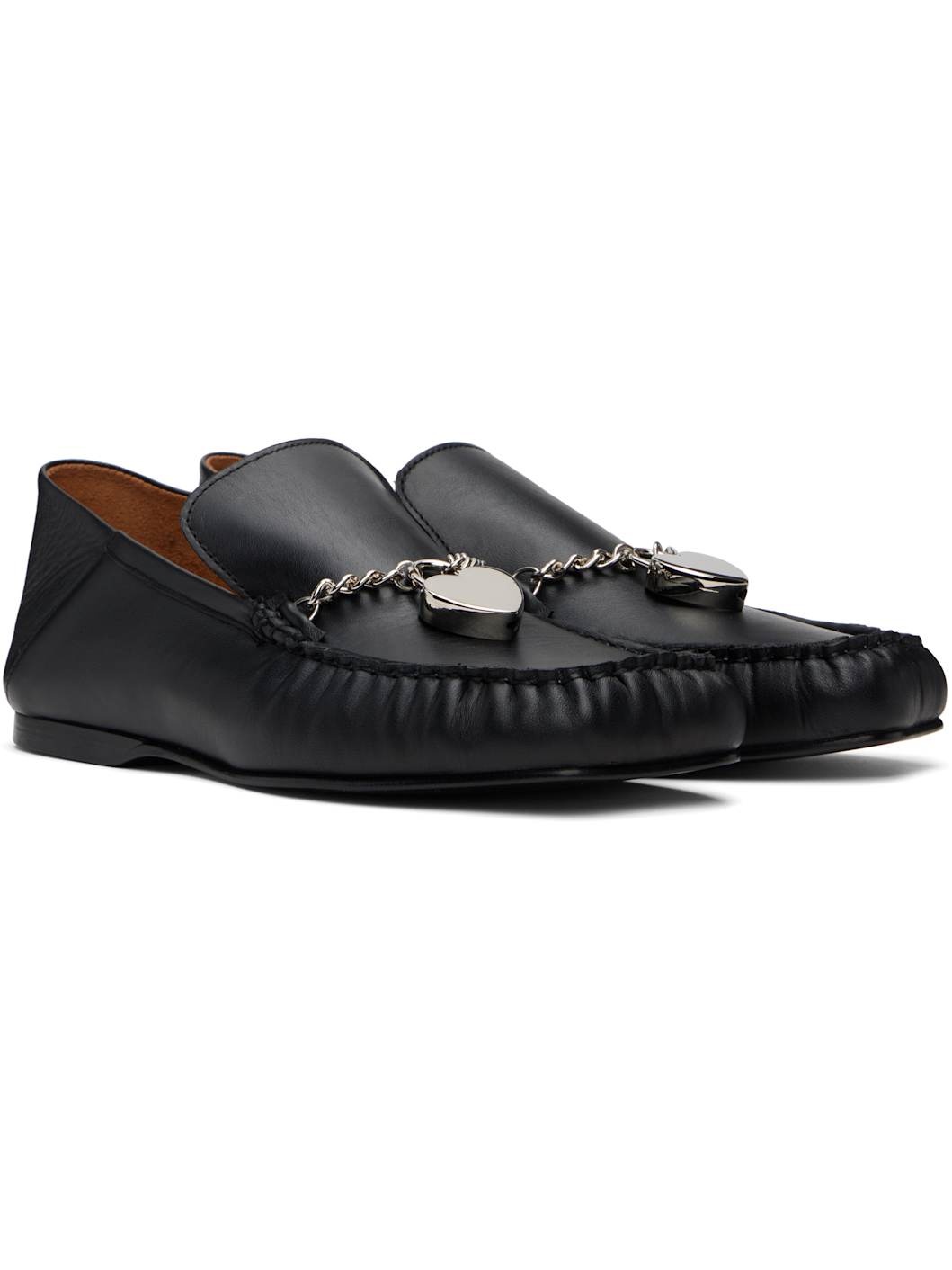 Black Soft Loafers - 4