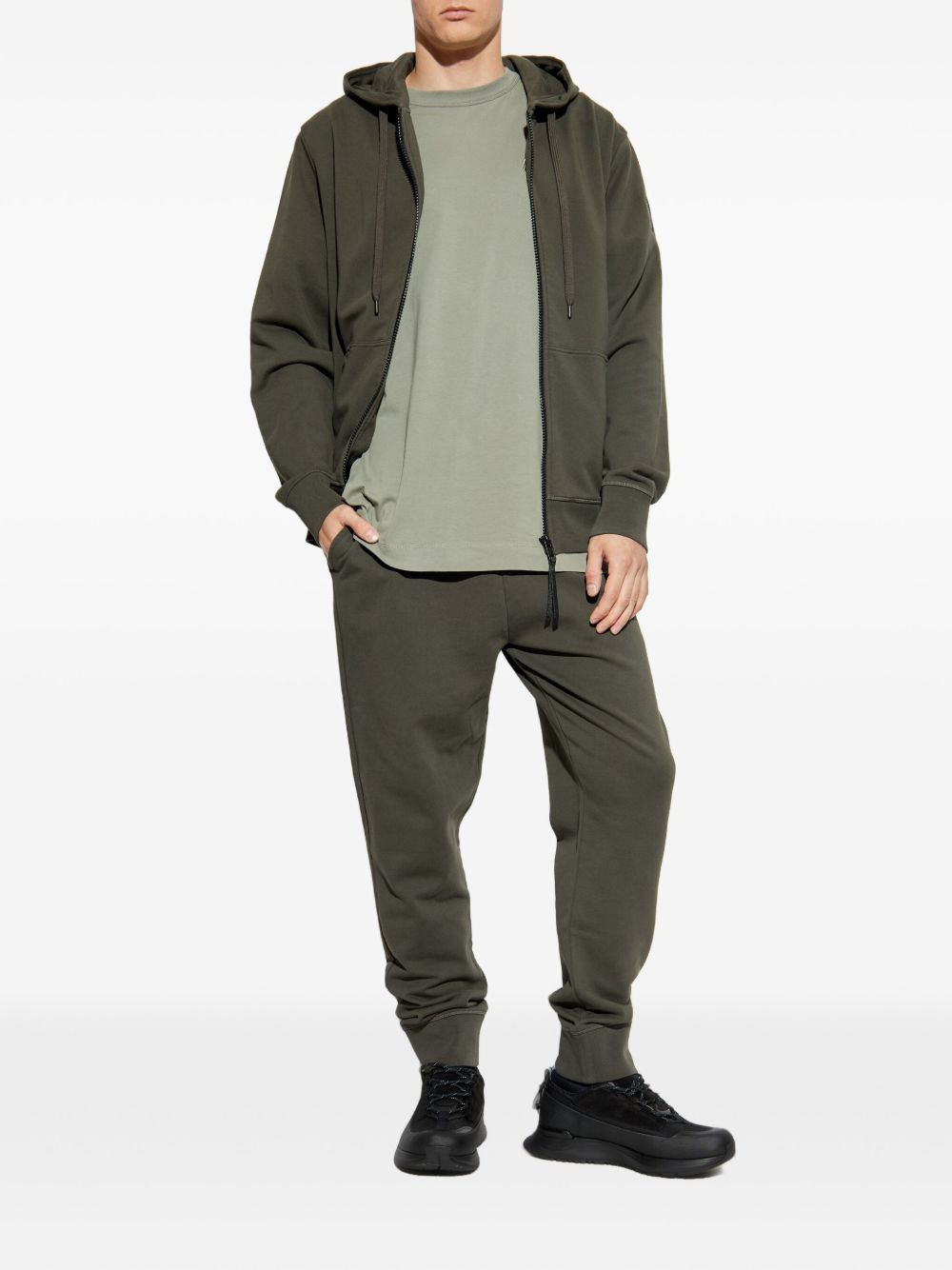 Huron logo-patch zip-up hoodie - 2