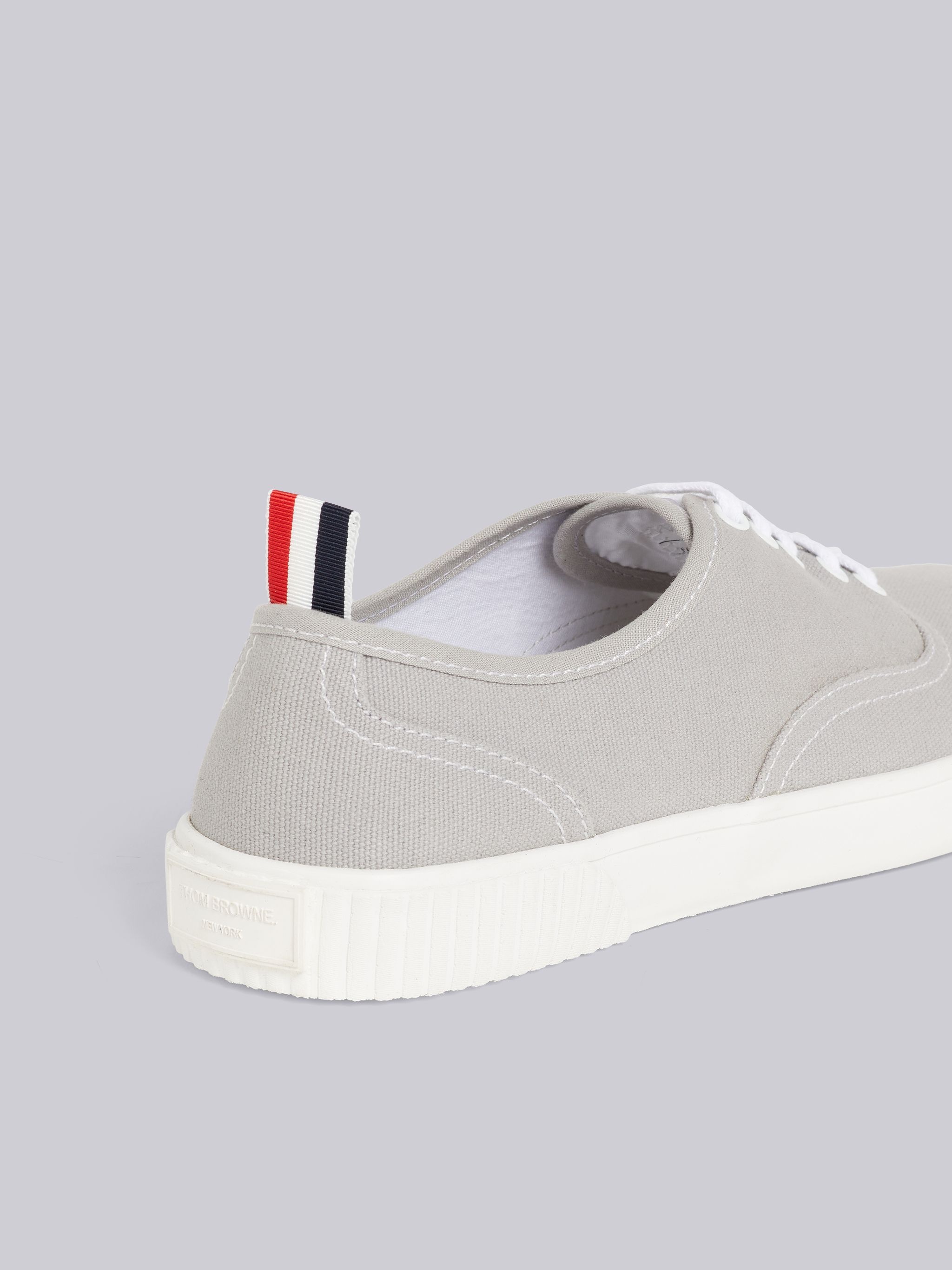 Grey Cotton Canvas Heritage Sneaker - 2