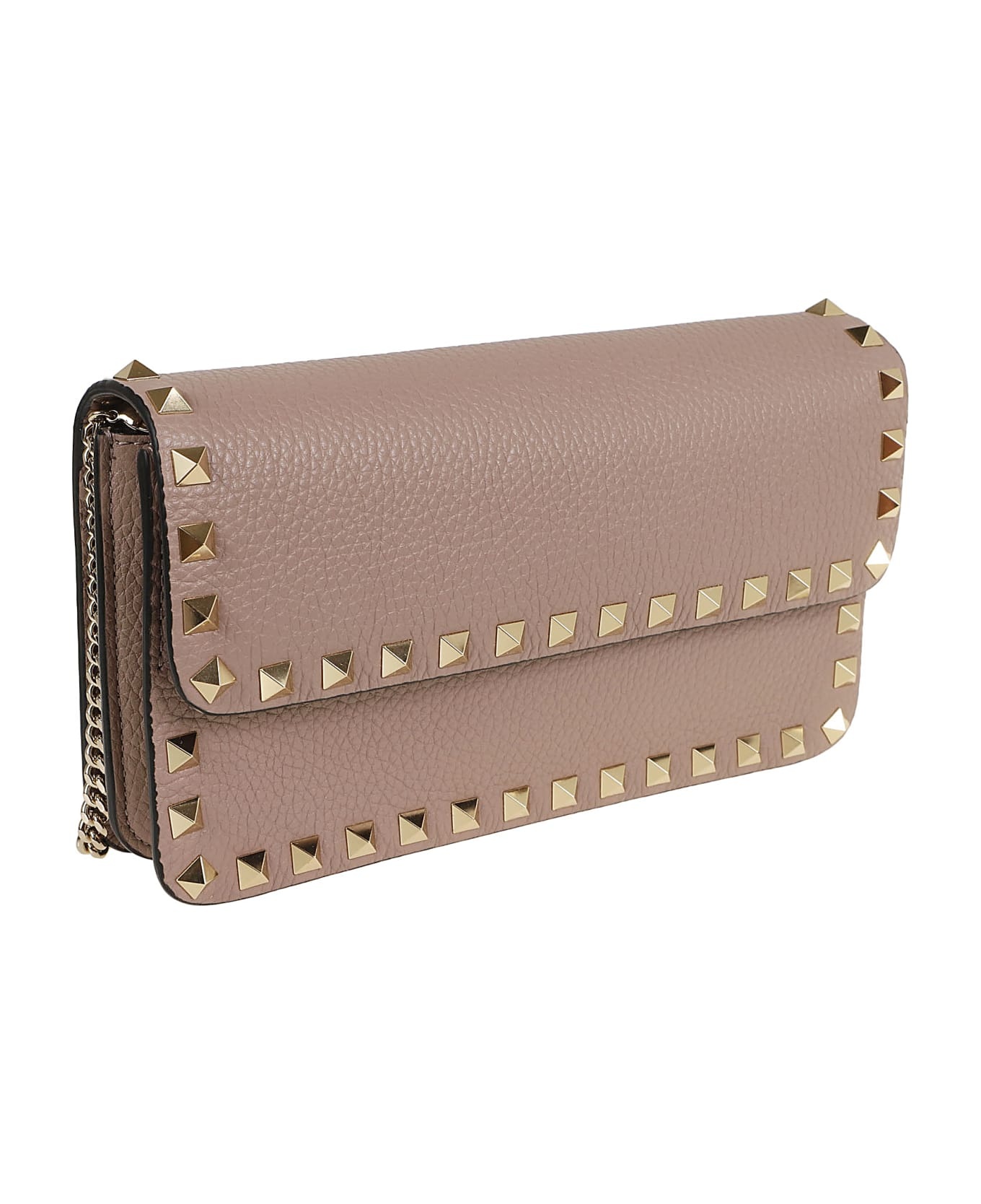 Wallet W/strap Rockstud Platinum Studs - 2