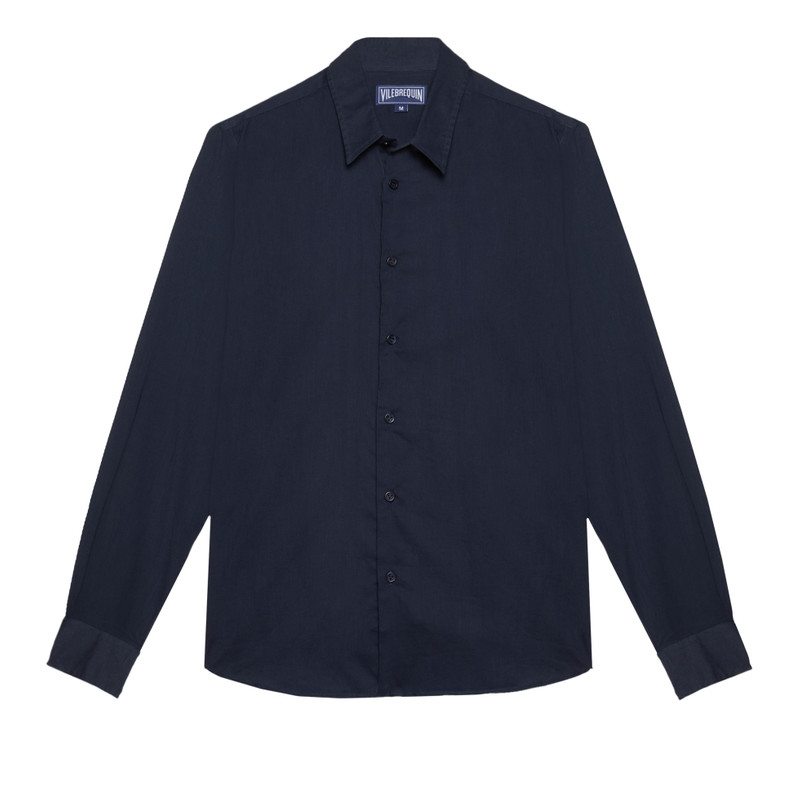 Unisex Cotton Voile Lightweight Shirt Solid 1