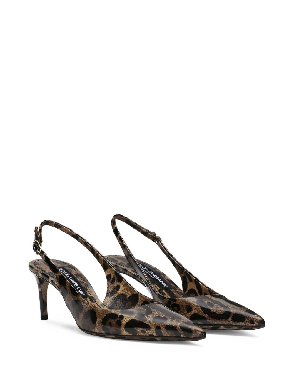 60mm leopard-print slingback pumps - 2