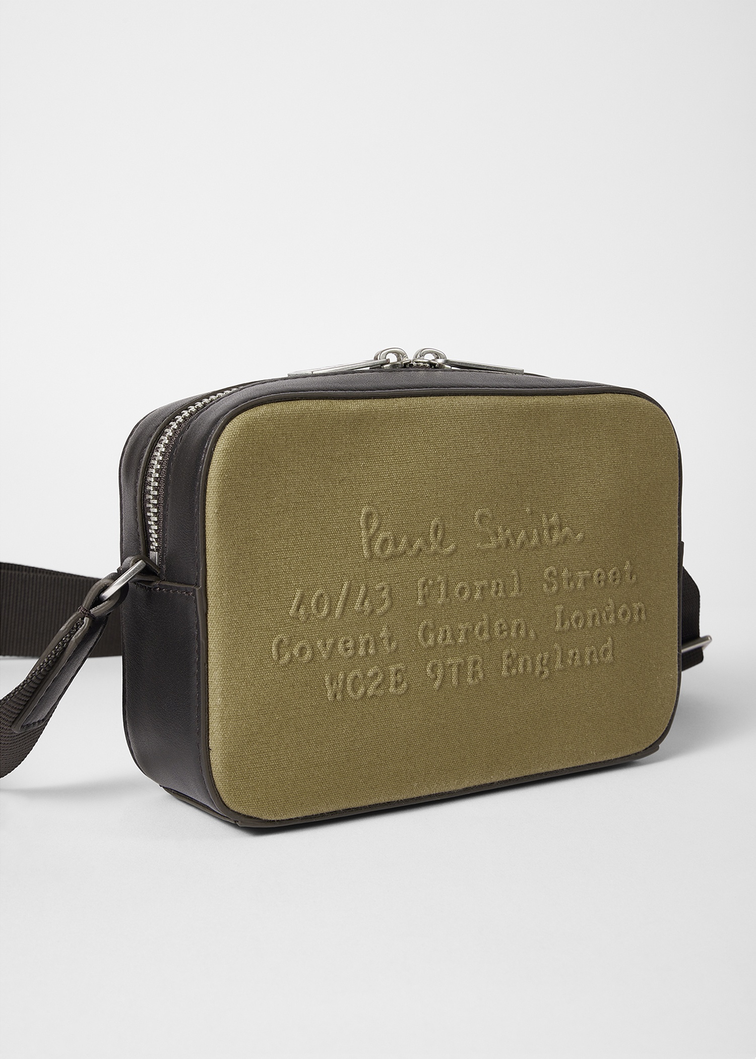 Khaki 'Floral Street' Small Cotton Canvas Flight Bag - 3
