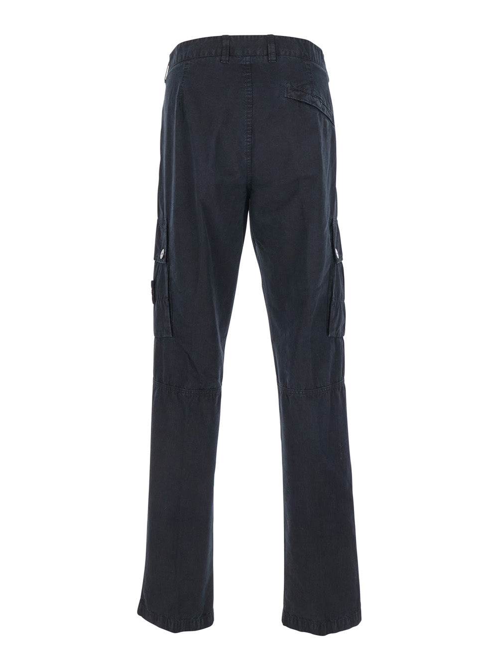 Stone Island Men Blue Pants With Cargo Pockets And Applied Compass Logo In Cotton Man - 2