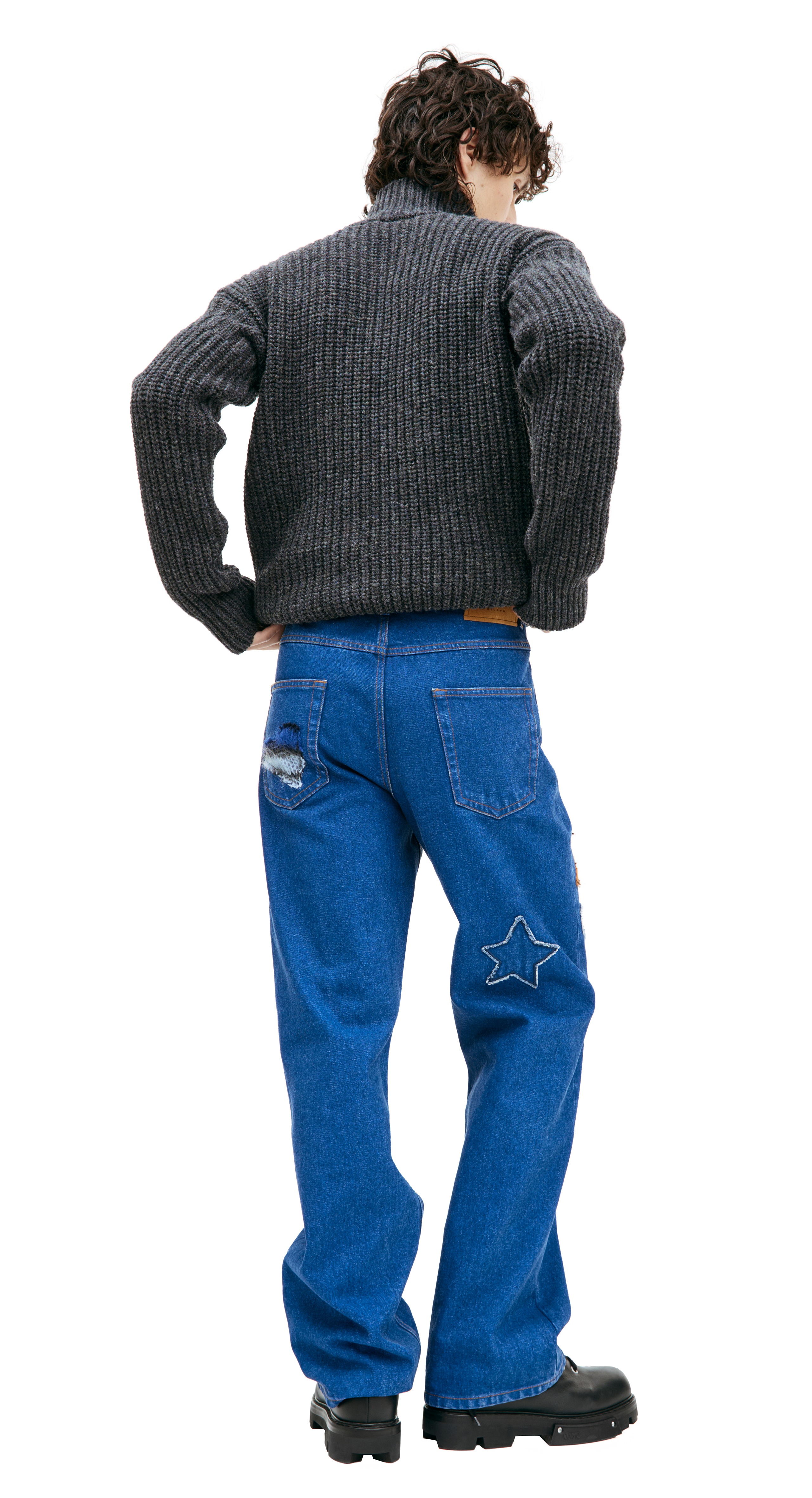 STRAIGHT JEANS WITH PATCHES - 3