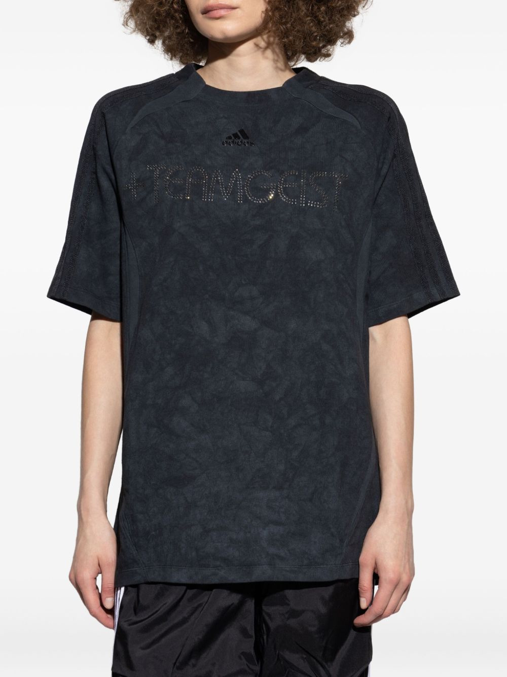 rhinestone-embellishment cotton T-shirt - 3