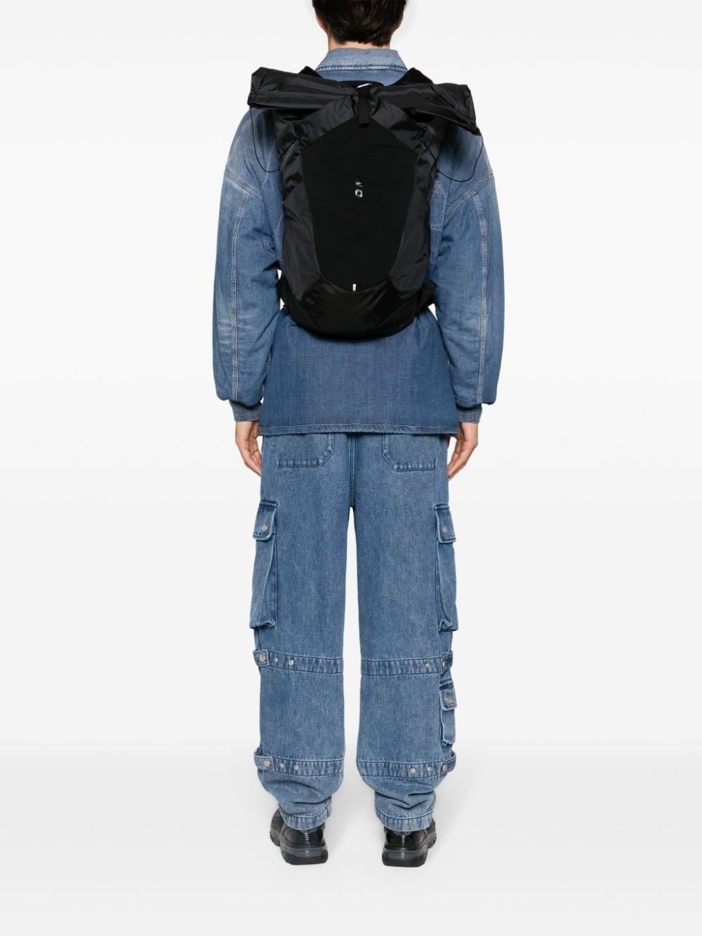 logo-print roll-top backpack - 2