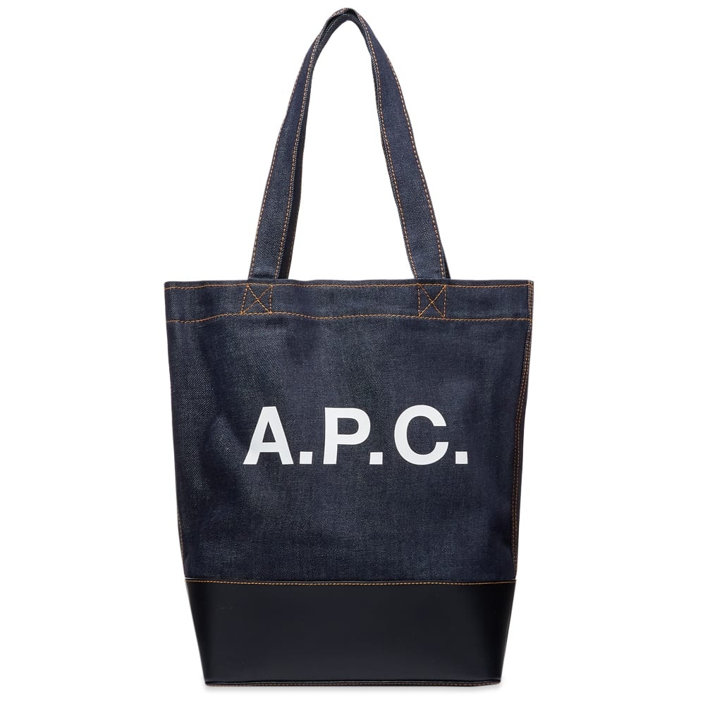 A.P.C. Axelle Denim & Leather Tote - 1