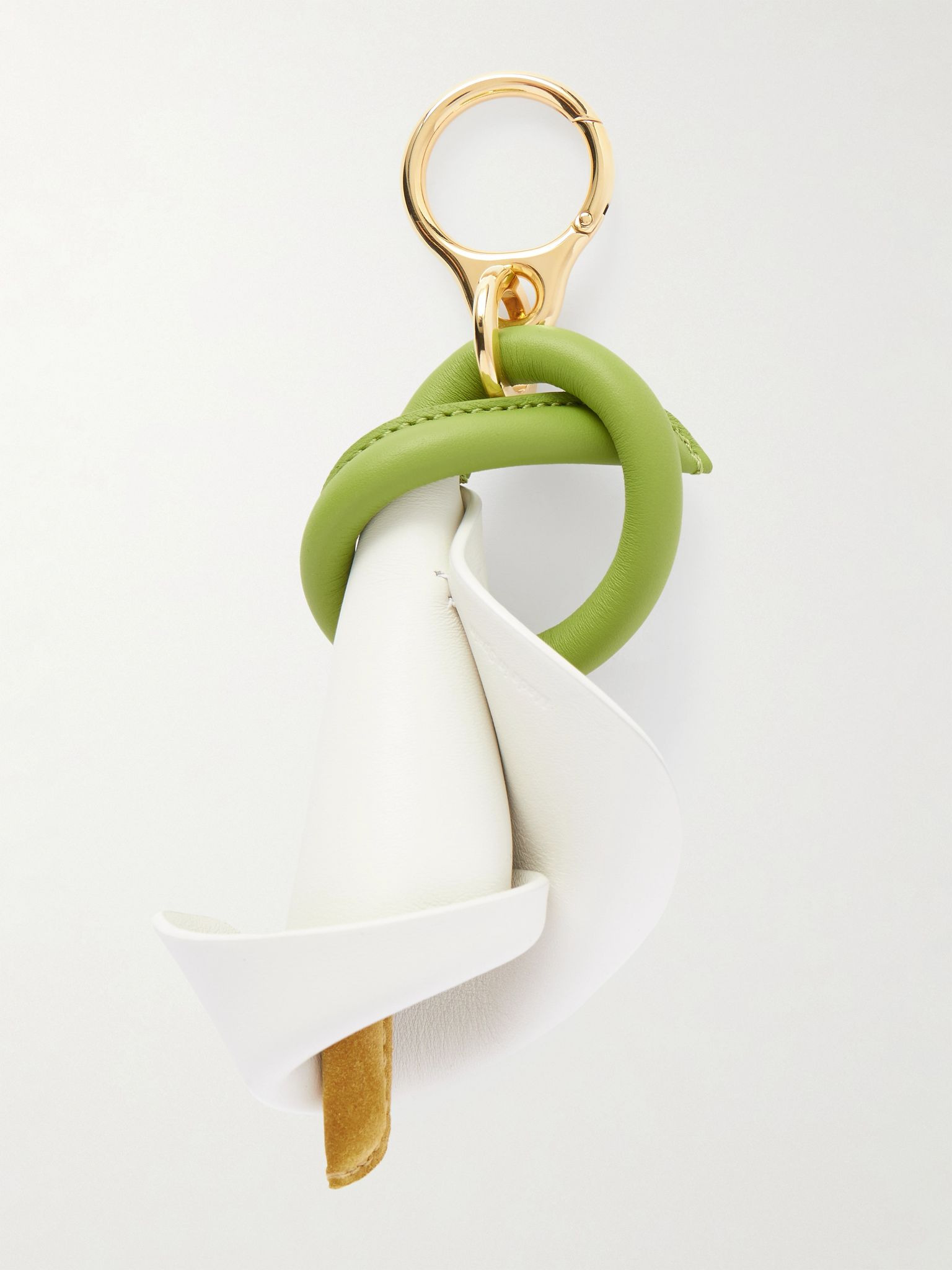 Calla leather and suede charm Green - 1