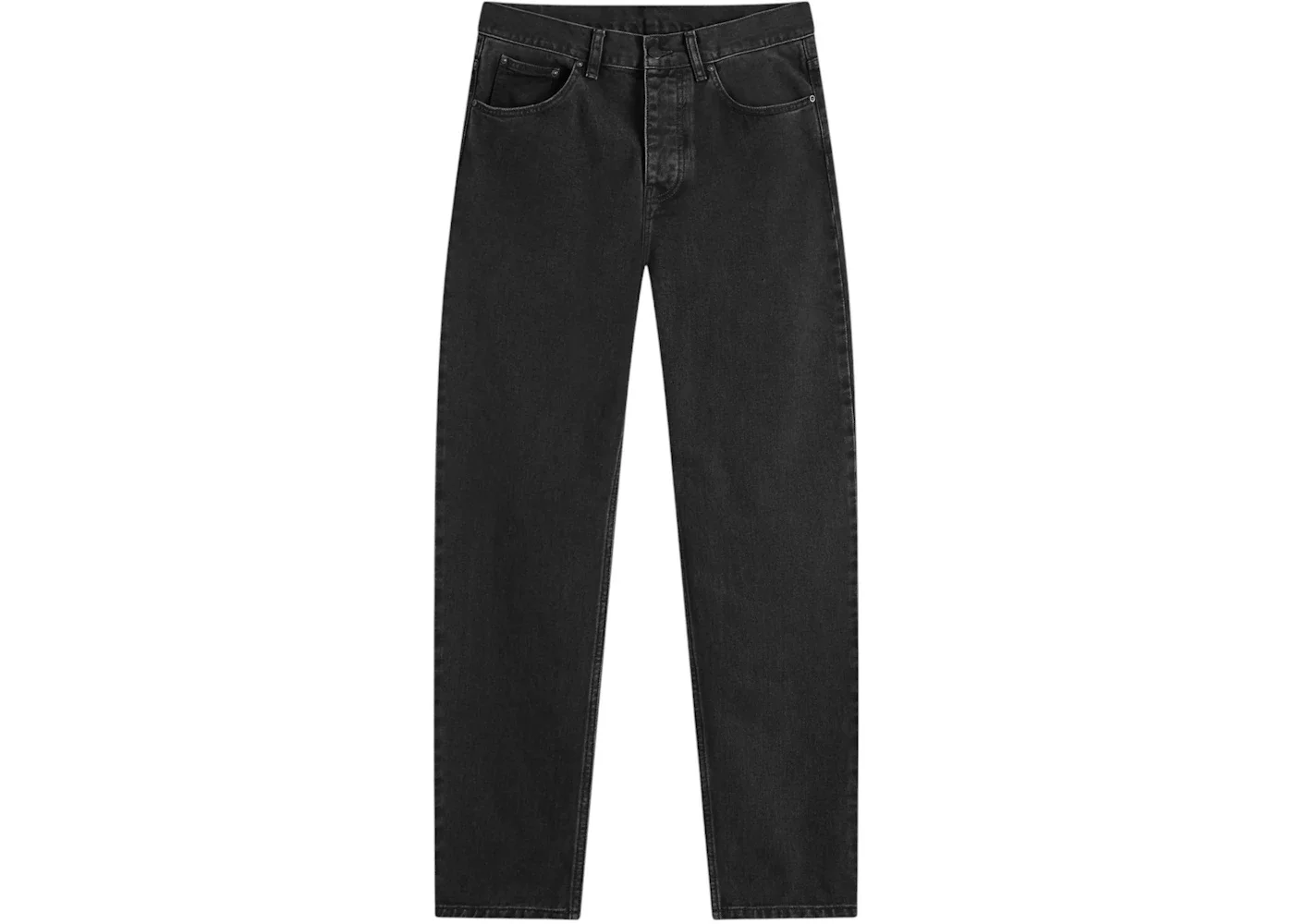 Carhartt WIP Newel Relaxed Tapered Jeans Black Stone Washed - 1