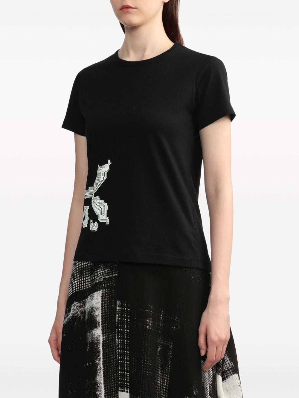 logo-print cotton T-shirt - 3
